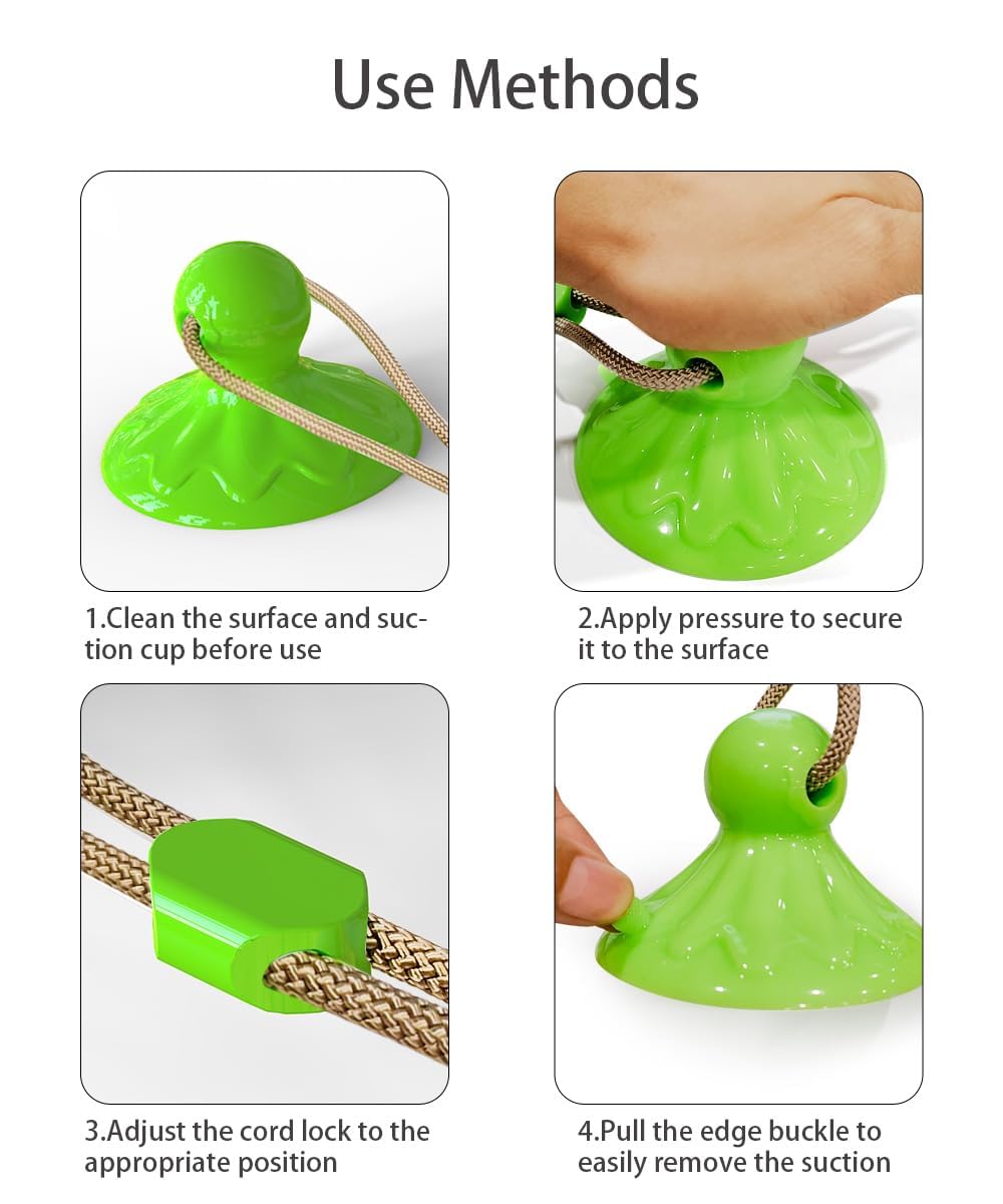 Durable Corn Ball Chew Toys for Aggressive Chewers - Interactive Suction Cup Dog Tug Toy with Rope for Teething & Boredom Relief - Teeth Cleaning Enrichment for Medium & Large Dogs (Pink) - Perfect for Playtime, Training & Dental Health