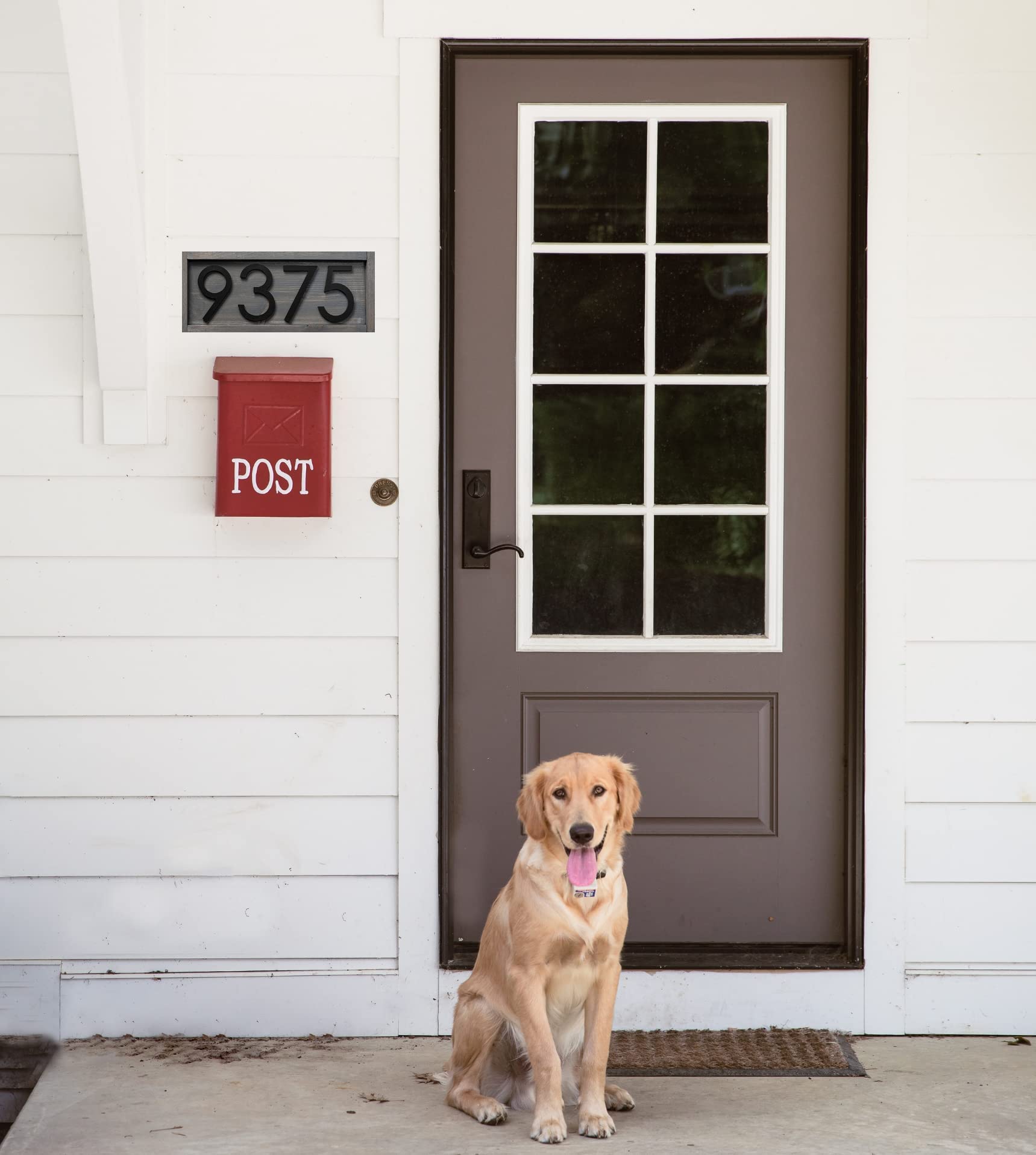 Modern Outdoor Address Plaque - Customizable Yard Sign with 1-5 Numbers - Waterproof & Durable - Perfect for House, Mailbox, or Garden Decoration