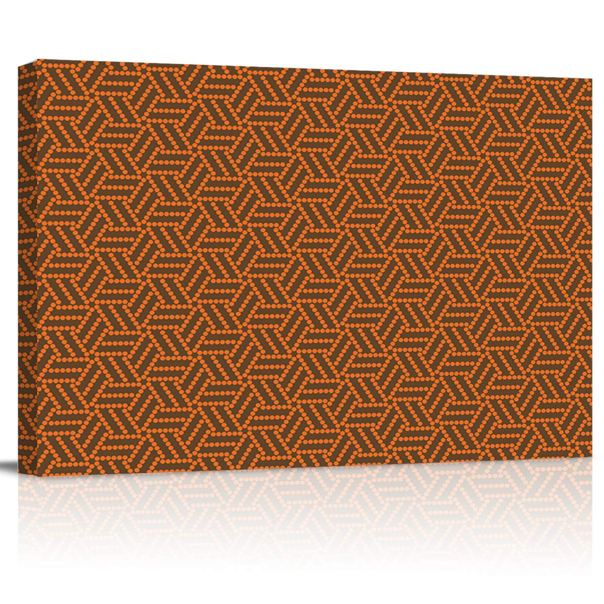 1998 Abstract Canvas Wall Art - Geometric Orange Oil Painting with Wood Frame, Ready to Hang (24x32 Inch) - Perfect for Living Room, Bedroom, Dining Room & Office Decor
