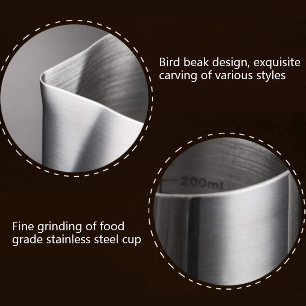 Premium Stainless Steel Milk Frothing Pitcher 20oz/600ml - Barista-Grade Milk Frother Cup for Espresso Machines & Lattes - Perfect for Home Coffee Makers & Professional Cafes