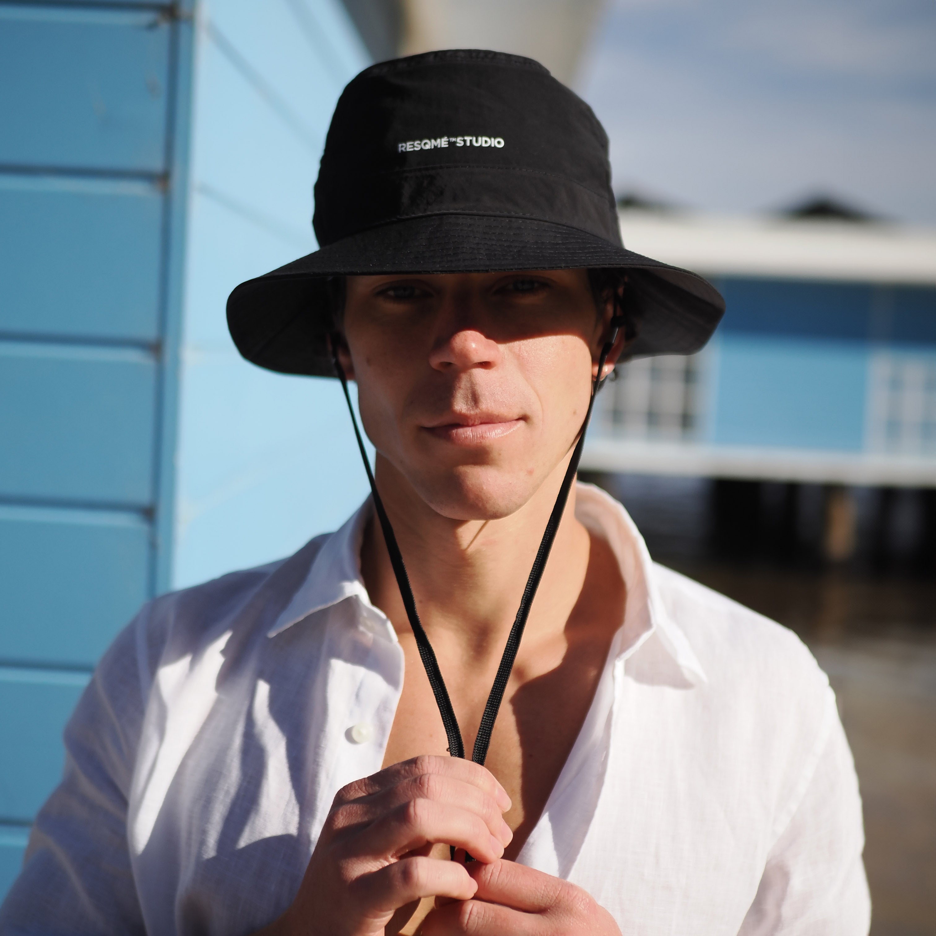 X NICK Bucket Hat - Black | Adjustable Cotton Unisex Sun Hat for Men & Women | Perfect for Beach, Hiking, and Outdoor Activities