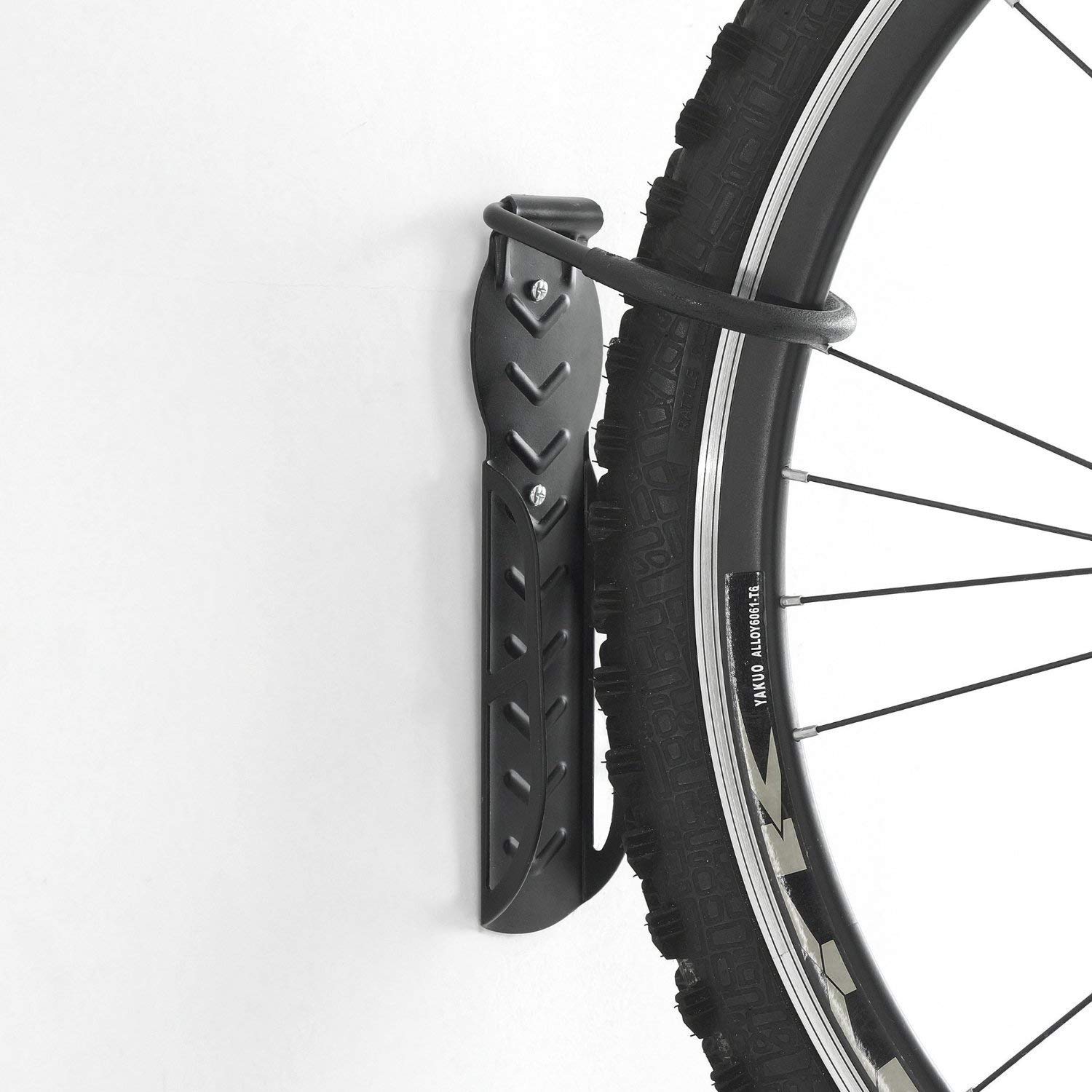 Stanz (TM) 2PCS Black MTB Road Mountain Bike Wall Mount Storage Rack Hanger Hook - Space Saving Bicycle Organizer for Garage, Shed or Apartment