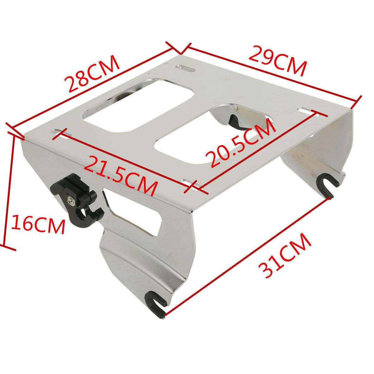 TCT-MOTORPARTS Chopped Tour Pack & Solo Mounting Rack Backrest for Harley Touring Street Glide & Road King (2014-2025) - Perfect for Long Rides & Custom Motorcycle Upgrades