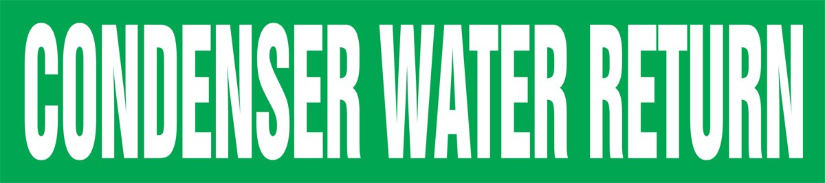 ACCUFORM ROLL Form Pipe Marker - Condenser Water Label (RPL126PR) for HVAC Systems, Industrial Piping & Plumbing Identification