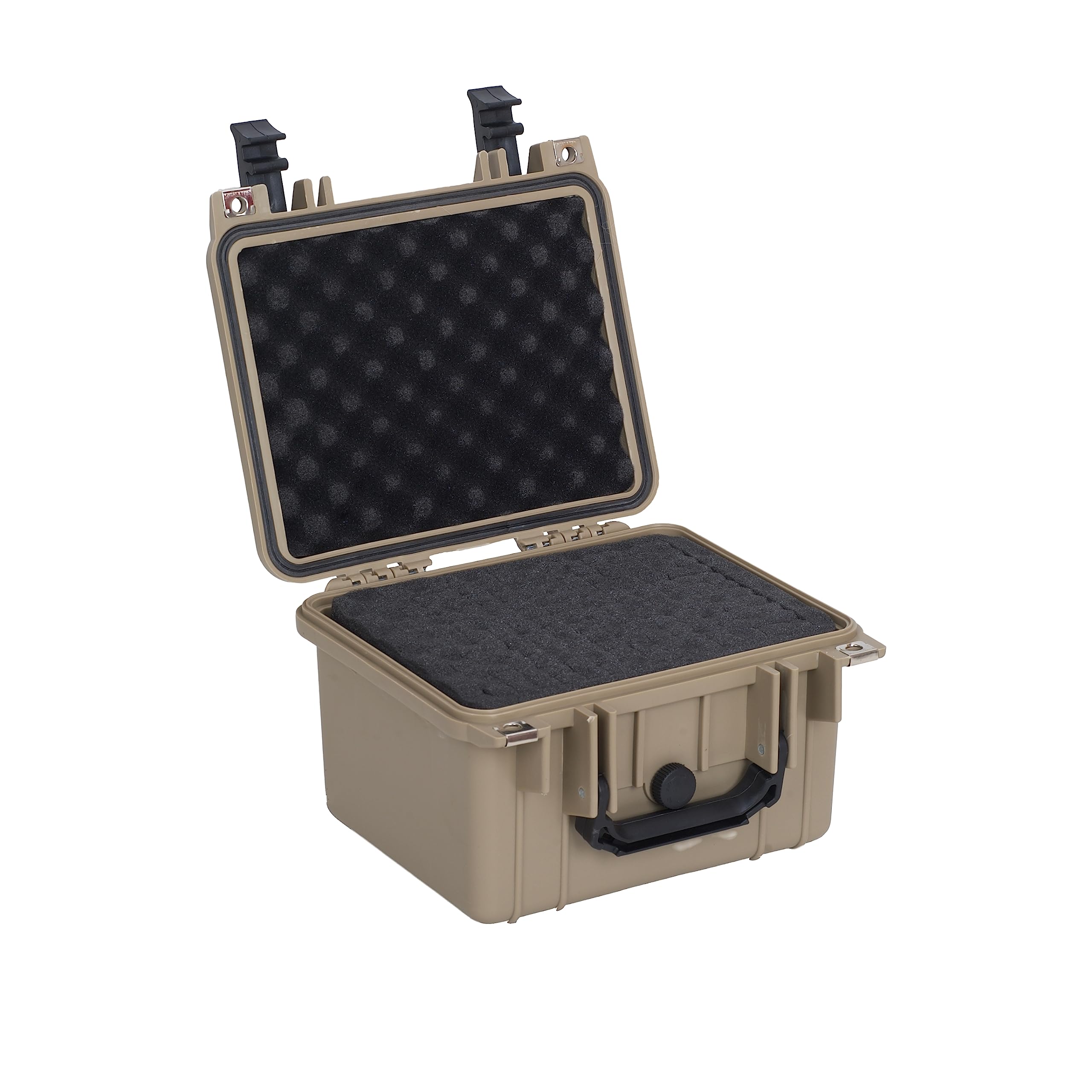 MEIJIA 10.62 x 9.68 x 6.87 Inches All-Weather Waterproof Hard Protective Case with Customizable Foam - Perfect for Drones, Cameras & Equipment (Desert Tan) | Travel, Outdoor Adventure & Professional Gear Storage