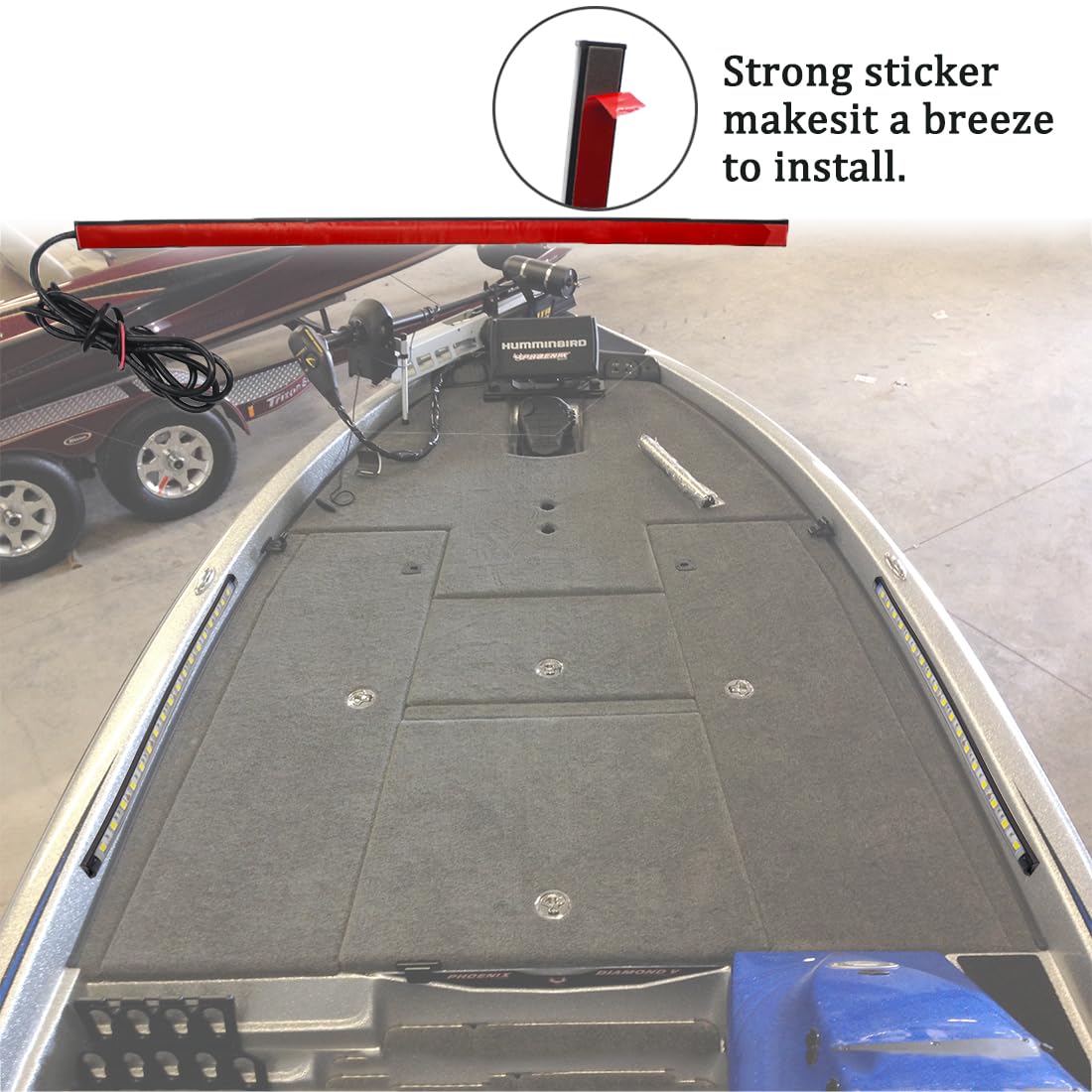 Boaton Marine LED Boat Navigation Lights - Waterproof Deck Lights for Pontoon, Bass, Jon Boats & Jet Skis - Easy No-Drill Installation for Night Fishing & Interior Lighting | Perfect for Kayaking & Water Safety