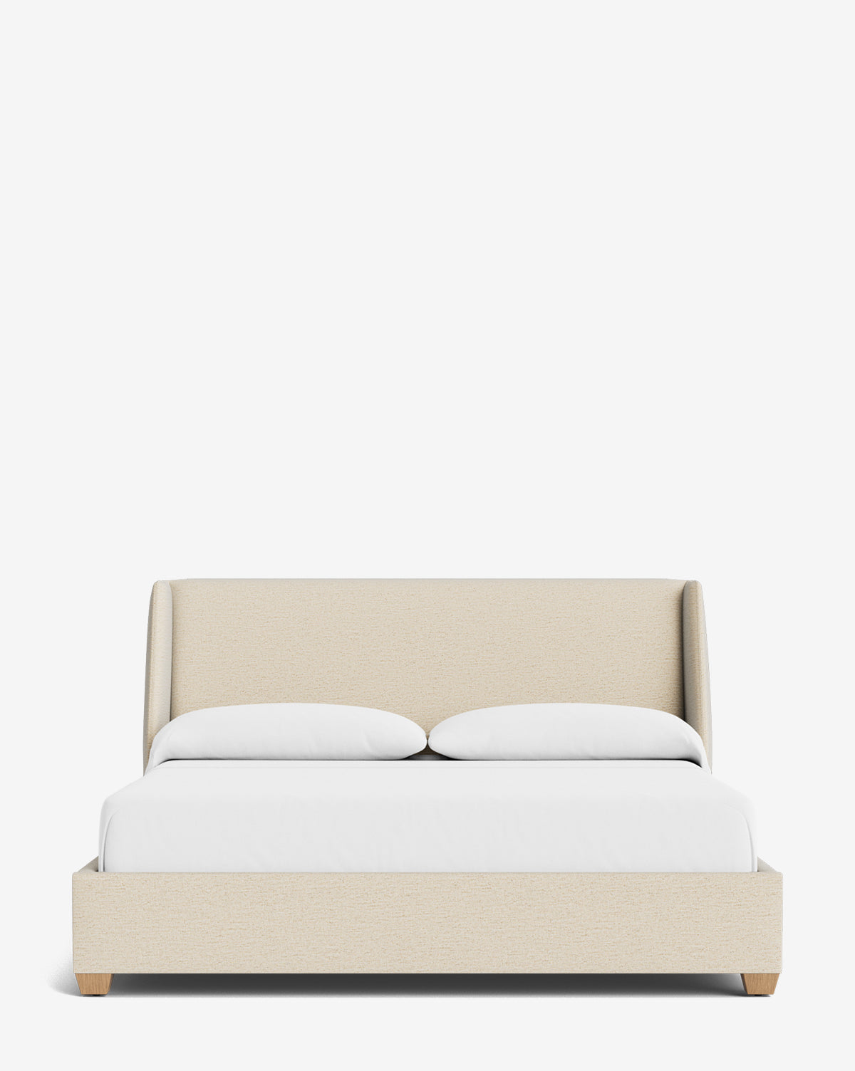 Walt Bed Low Headboard - Modern Minimalist Bed Frame for Small Spaces - Perfect for Apartments, Dorms & Guest Rooms