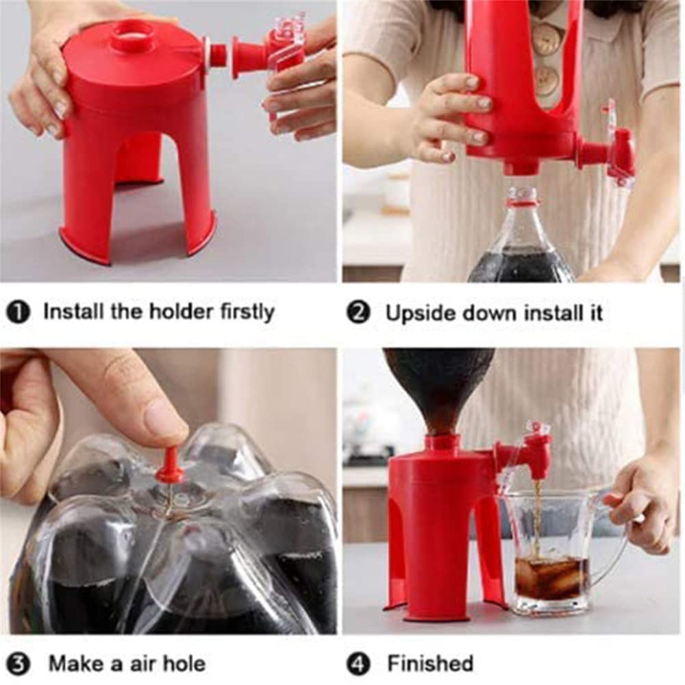 ALMAK Manual Pressure Soda Dispenser with Spigot - Creative Beverage Gadget for Carbonated Drinks, Water, and Juice - Perfect for Parties, BBQs, and Home Bars
