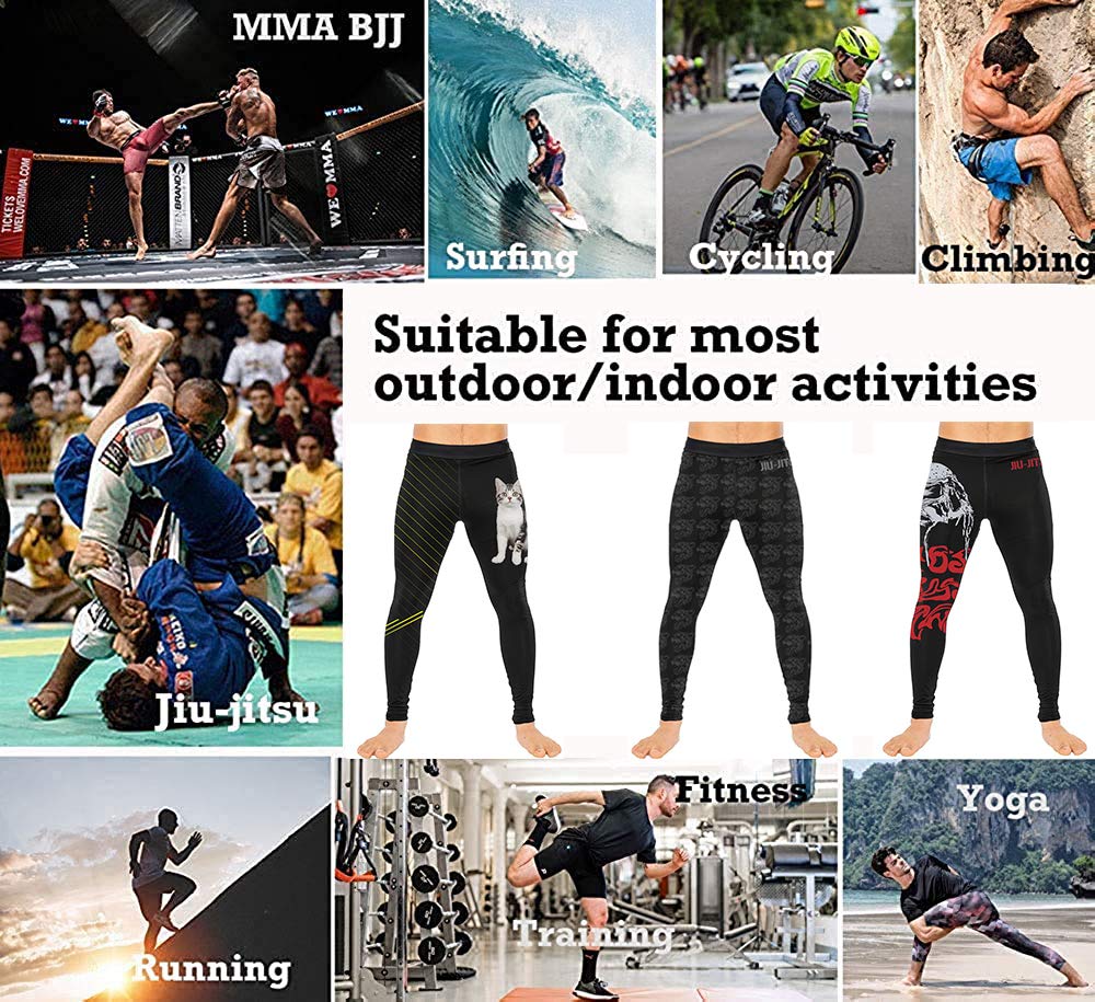Men's BJJ Spats - Compression Pants for Jiu Jitsu Training & MMA
