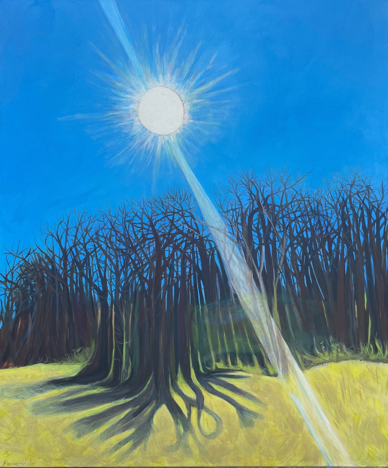 Mary Powers Holt: Sun on the Woods, March - Vintage Landscape Art Print for Home & Office Decor - Perfect for Living Room, Bedroom or Gallery Wall Display