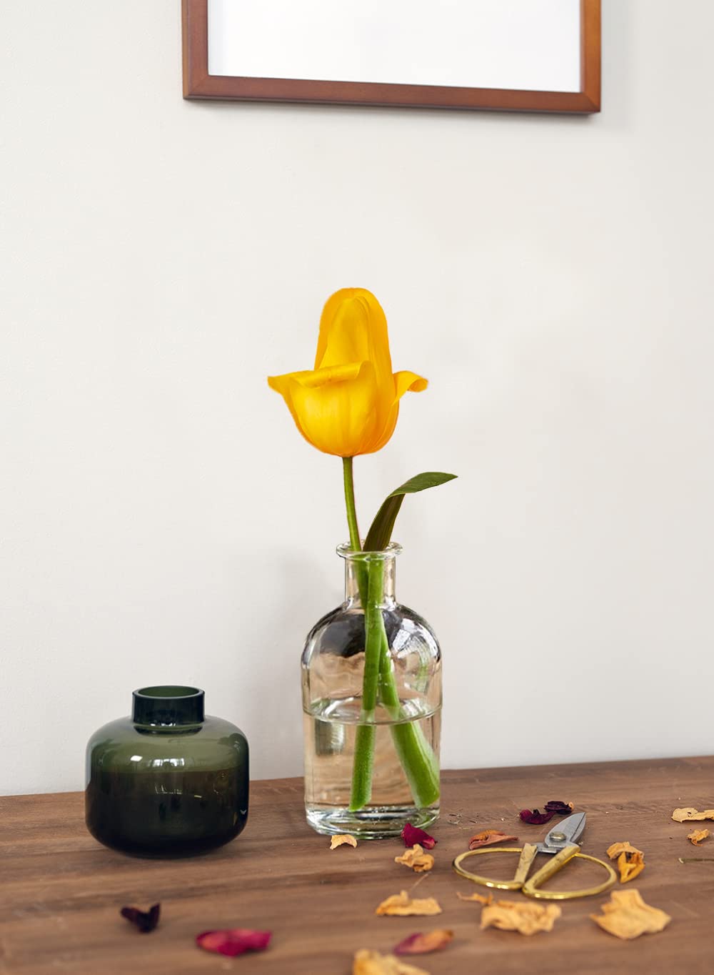 Serene Spaces Living (6 Pack) Small Glass Bud Vases - Decorative Apothecary Jars & Mini Flower Vases for Wedding Centerpieces, Home Decor, and DIY Craft Projects | Perfect for Table Settings, Bathroom Storage, and Rustic Farmhouse Decor