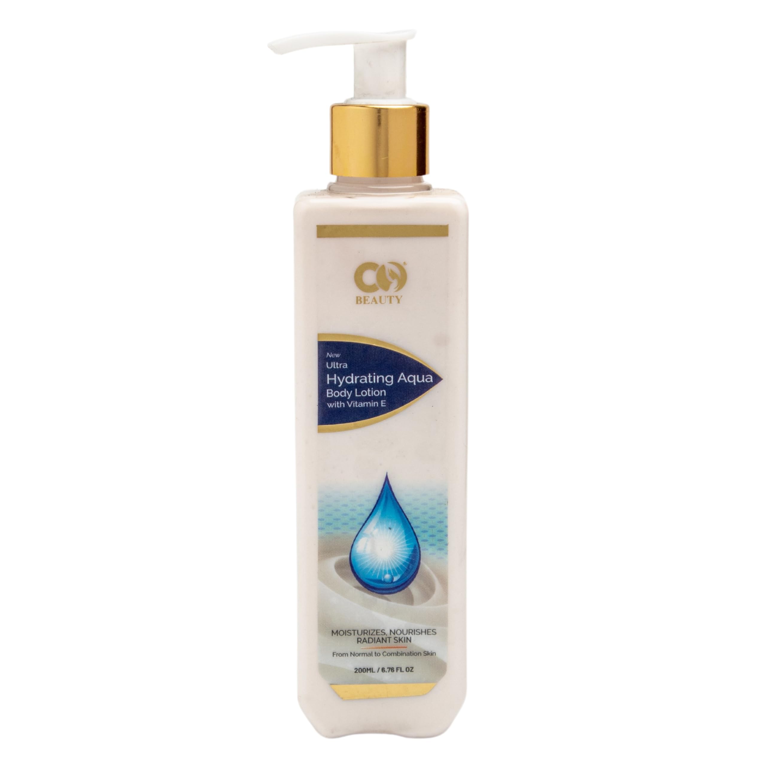 Co-Beauty Aqua Body Lotion for Women & Men - 200ml | Non-Greasy Hydrating Moisturizer with Aloe Vera, Essential Oils, Vitamin E & B5 | Paraben & SLS Free | Daily Skin Care for Dry & Sensitive Skin | Perfect for After Shower & Nighttime Use