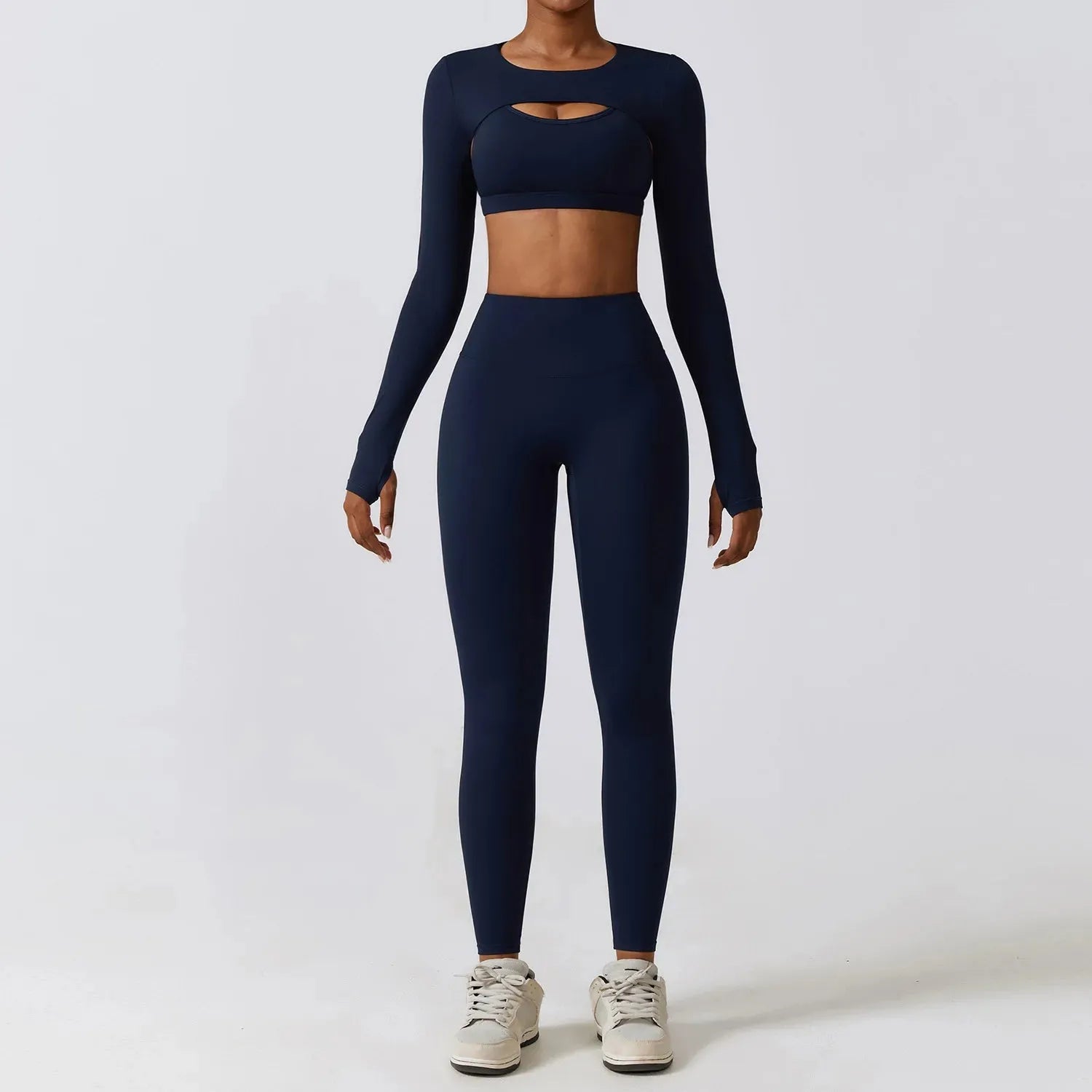 Women's 2/3-Piece Workout Outfits - High Waist Yoga Pants & Stretch Sports Bra Set - Gym, Running & Fitness Activewear - Perfect for Yoga, Pilates & Home Workouts