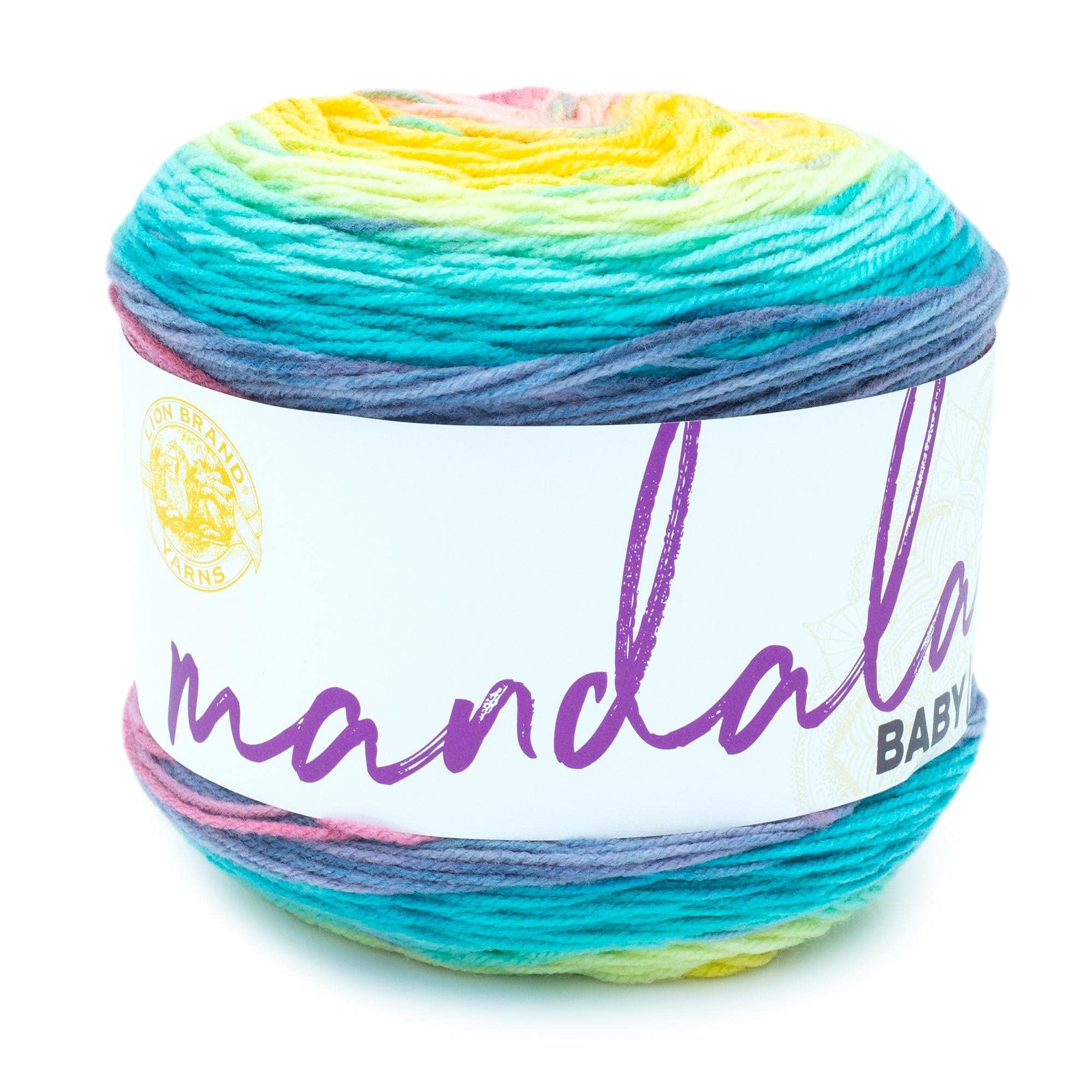 Lion Brand Yarn Mandala Baby Yarn - Honeydukes Color (1 Skein) | Soft Acrylic Blend for Knitting & Crocheting Baby Blankets, Hats & Clothing