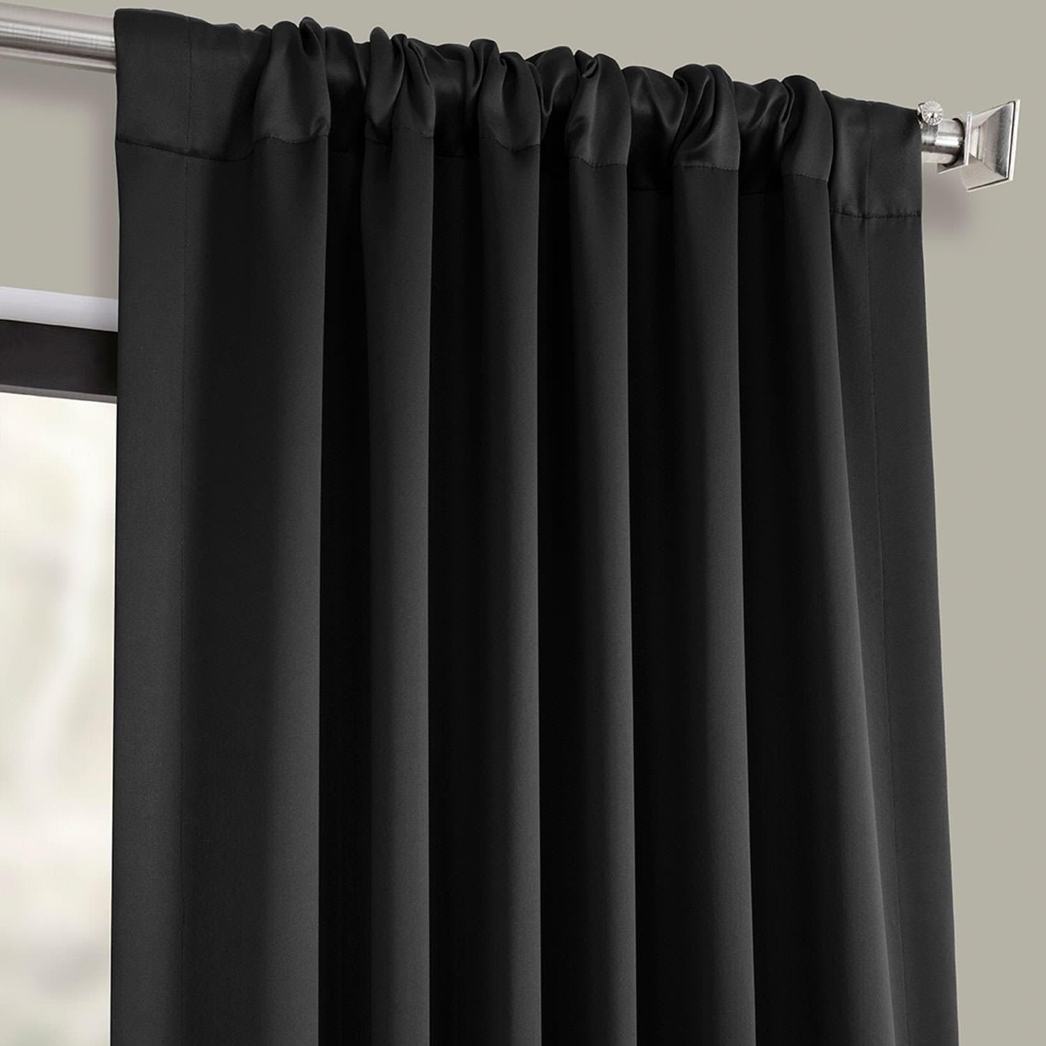 Jet Black Blackout Curtains for Bedroom - Thermal Insulated & Noise Reducing Window Drapes for Better Sleep & Privacy