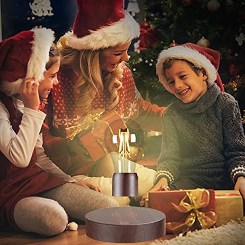 Levitating LED Light Bulb Table Lamp - Wireless Magnetic Levitation Rotating Desk Lamp for Home & Office Decor | Modern Night Light for Bedroom, Living Room & Workspace
