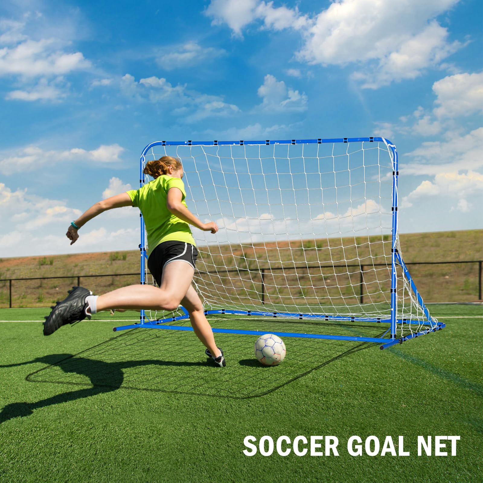 Dual-Mode Soccer Goal & Rebounder Net - Premium Durable Training Equipment for Shooting, Control & Passing Practice - Adjustable Angle for All Skill Levels - Perfect Soccer Gift for Kids, Teens & Adults - Ideal for Backyard, Park & Team Training Sessions