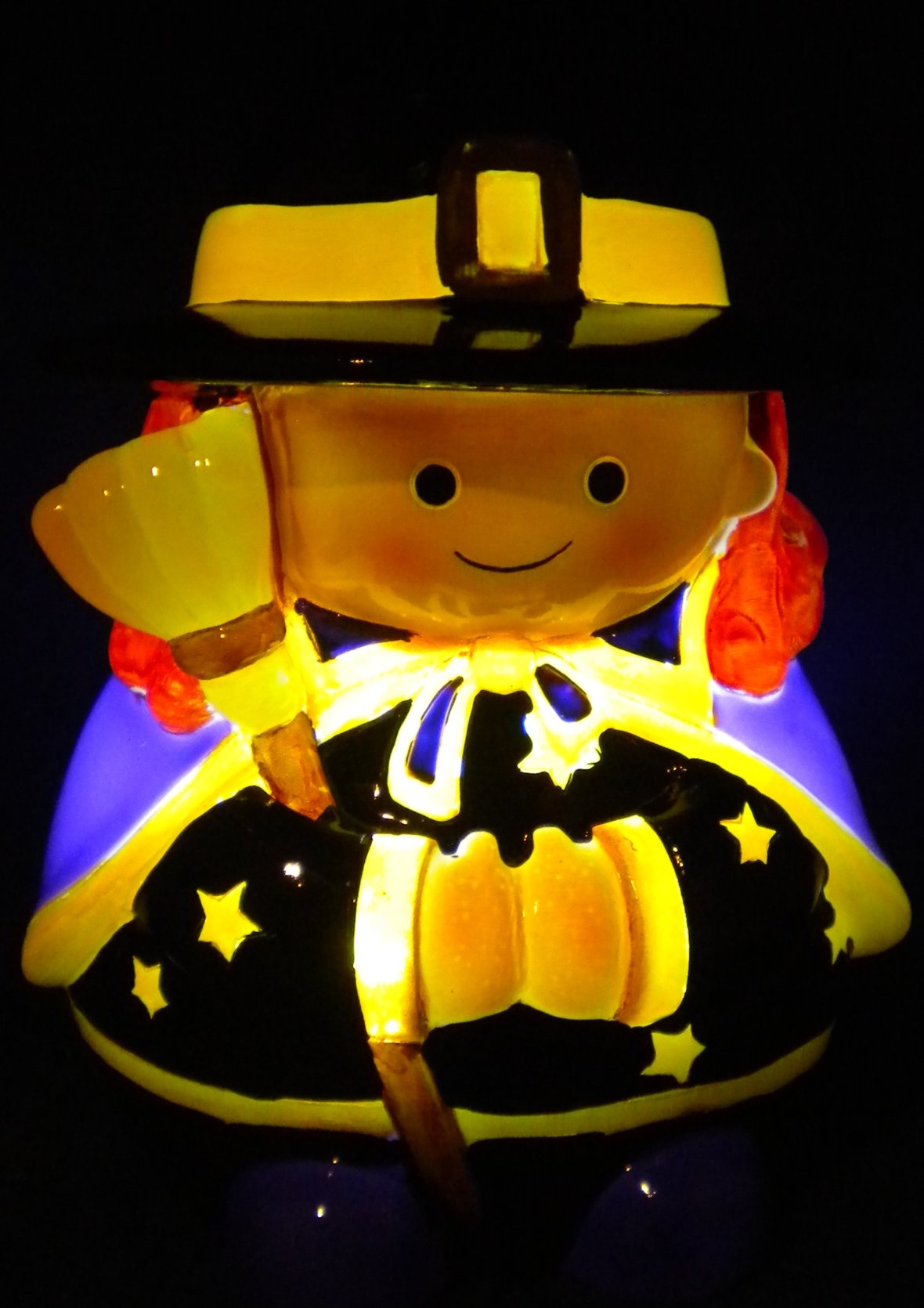 Halloween LED Night Light - Witch Decor for Spooky Home & Party | Battery Operated Glow Light for Kids Room, Porch, and Outdoor Decorations