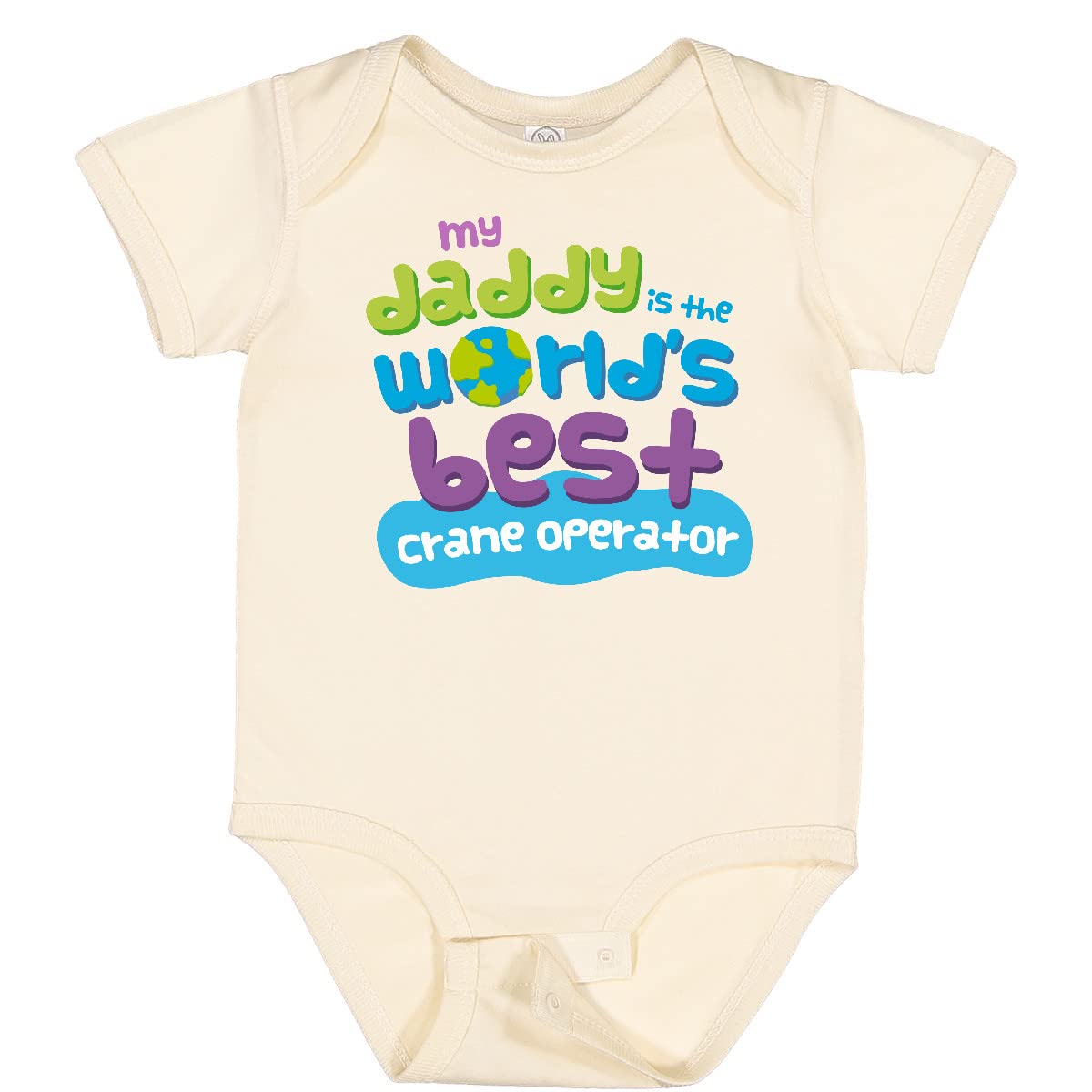 World's Best Crane Operator Daddy Baby Bodysuit - Funny Construction-Themed Onesie for Infants & Toddlers - Perfect Gift for Father's Day, Baby Showers & Construction Worker Dads