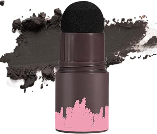 Best Hair Root Touch-Up Powder Stick for Quick Coverage - Eyebrow & Hair Shadow Concealer (Black) | Perfect for Travel, Work & Everyday Use