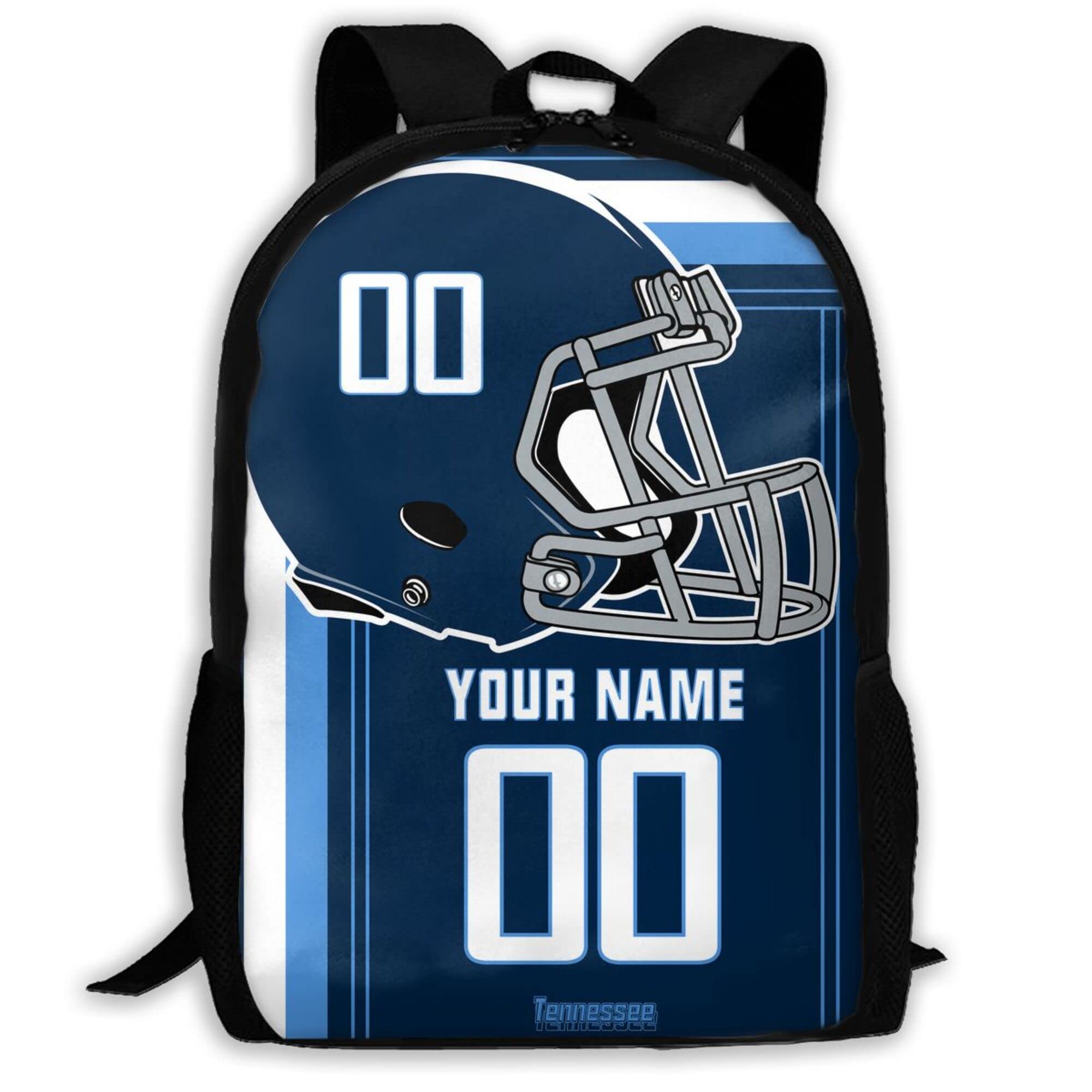 Custom Tennessee Backpack - Personalized Name & Number High Capacity Laptop Bag for College, Work & Travel - Perfect Fan Gift for Men & Kids (Customizable Design)
