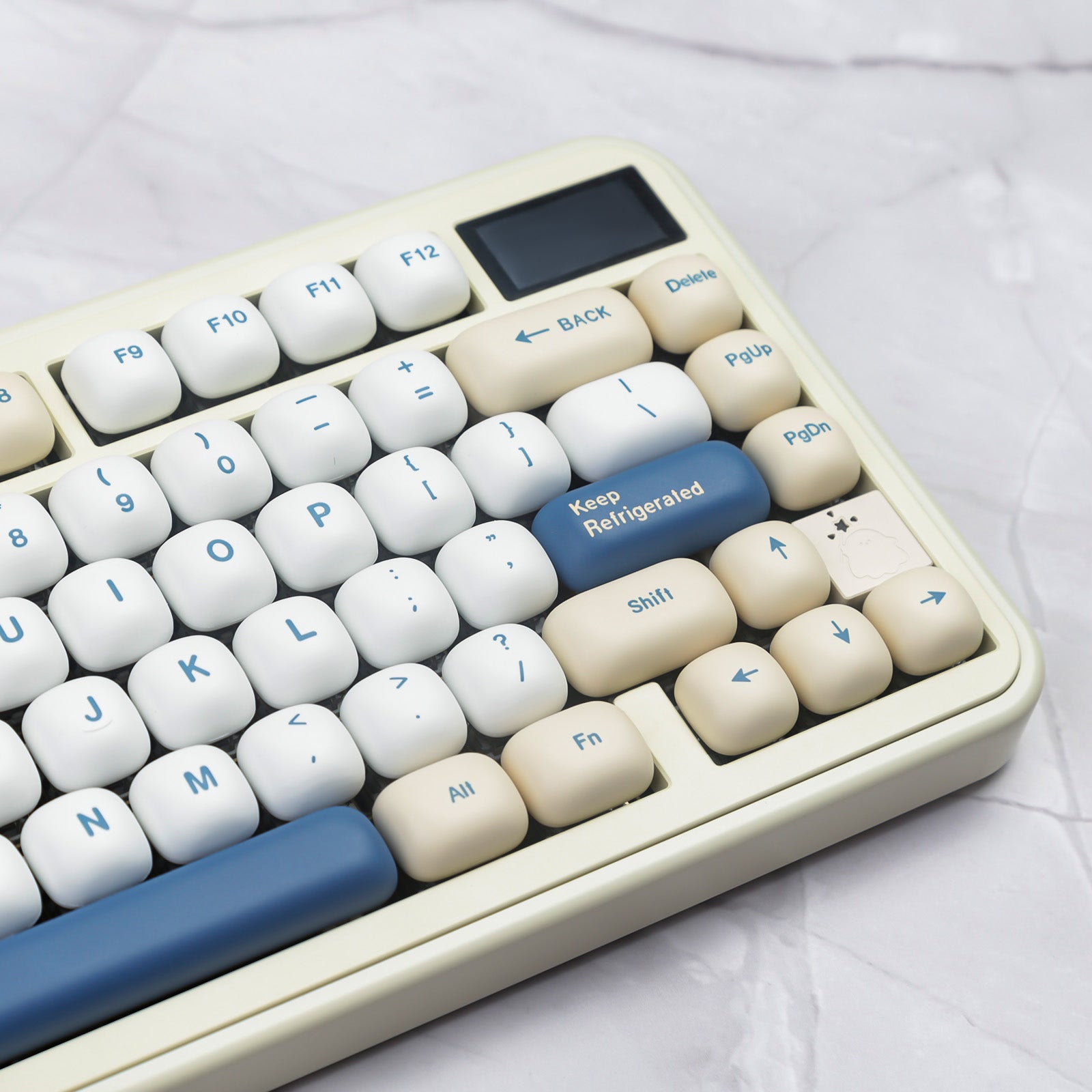 YUNZII Soymilk MOG Profile Custom Keycap Set for Mechanical Keyboards - Perfect for Typing, Gaming & Office Work