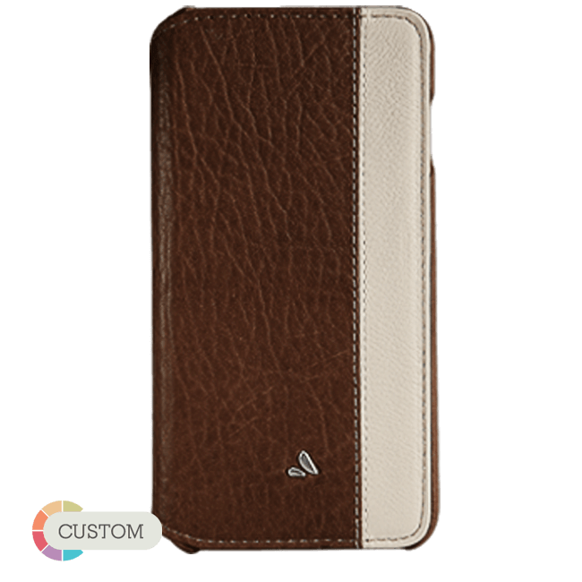 Customizable Two-Tone Leather Case for iPhone 6 Plus/6s Plus - Personalized Agenda Design - Perfect for Business Professionals & Office Use