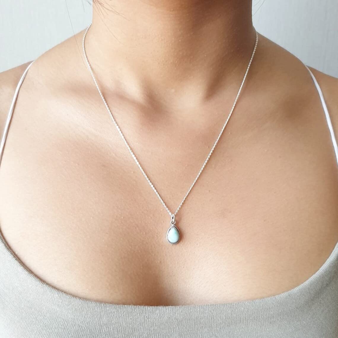 925 Sterling Silver Blue Turquoise Pendant Necklace - Handmade Vintage Statement Jewelry, December Birthstone Gift for Women & Men - Perfect for Boho Fashion, Casual Wear & Special Occasions
