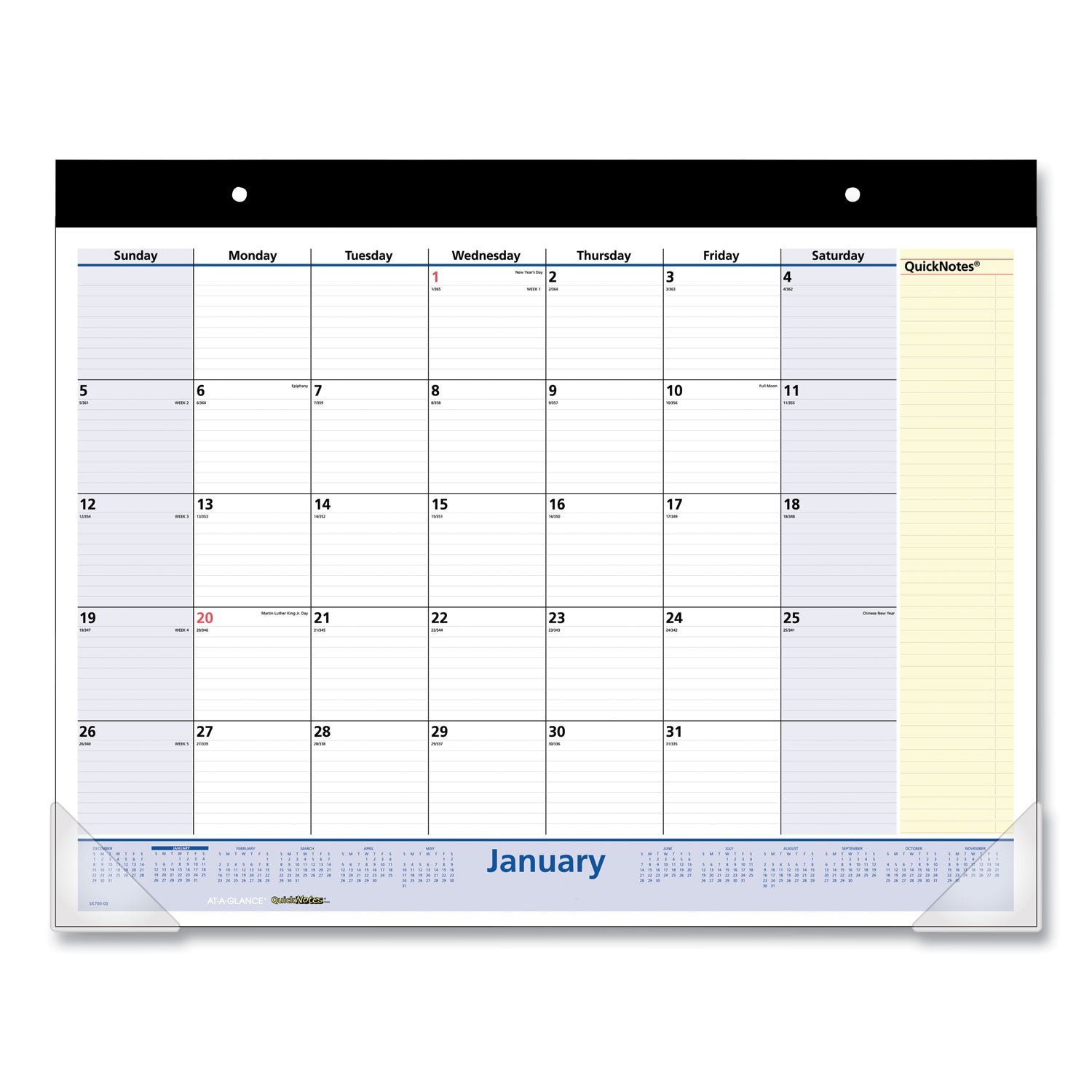AT A GLANCE® QuickNotes Desk Pad Calendar 2025-2026, 22