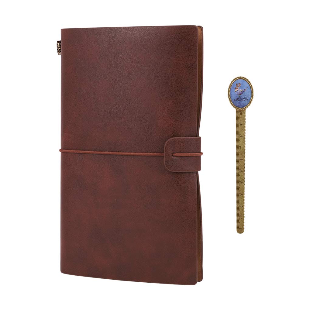 Premium A6 Leather Travelers Notebook - Blank Sketchbook & Journal for Artists, Writers, Students | Perfect for Travel Diary, Creative Sketching, Note Taking & Journaling