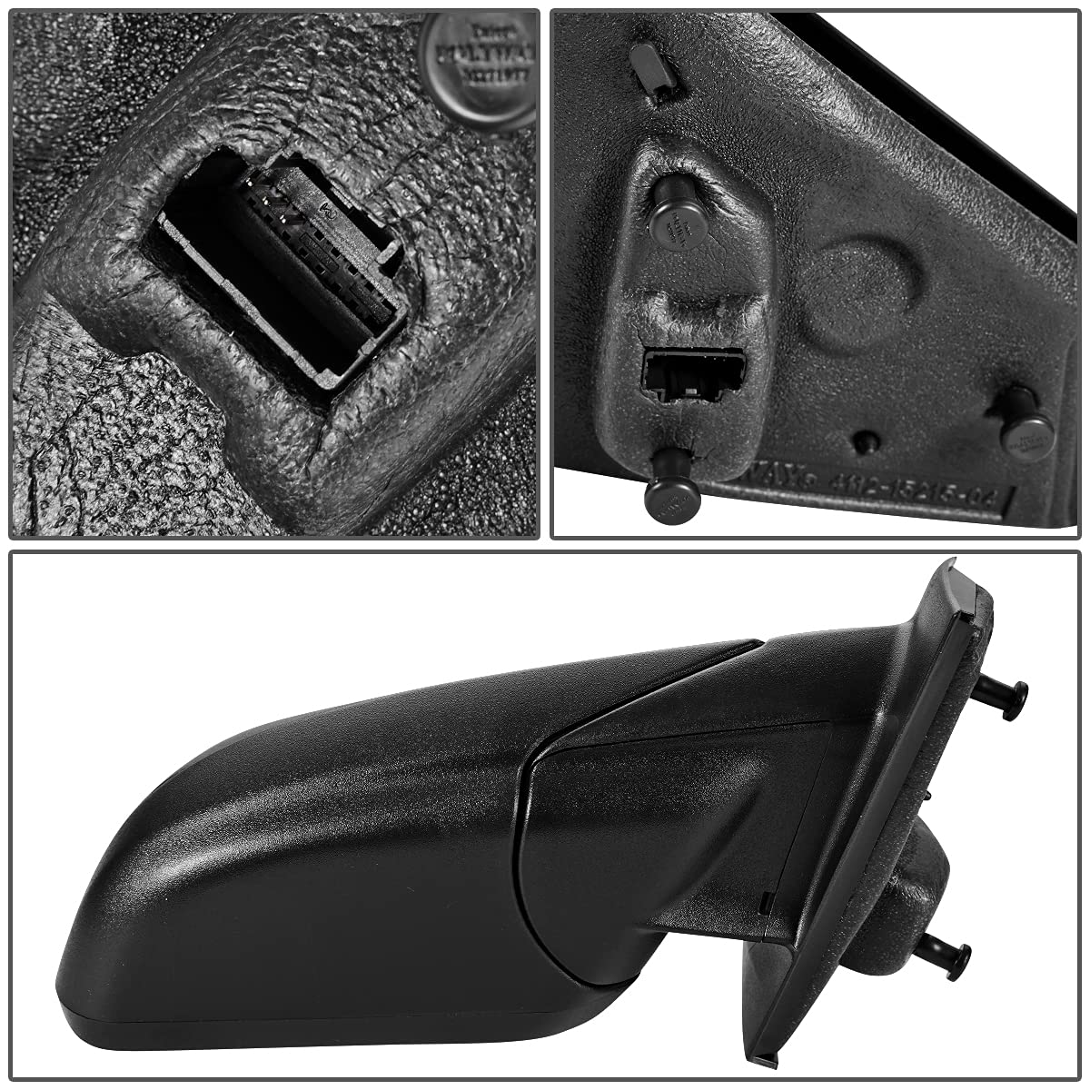 Auto Dynasty FO1321454 Right Side Mirror - Manual Folding, Power Adjust, Blind Spot Detection - Compatible with Ford Edge 2011-2014 | Textured Black | Replacement for Damaged Mirrors, Safe Lane Changing & Parking Assistance