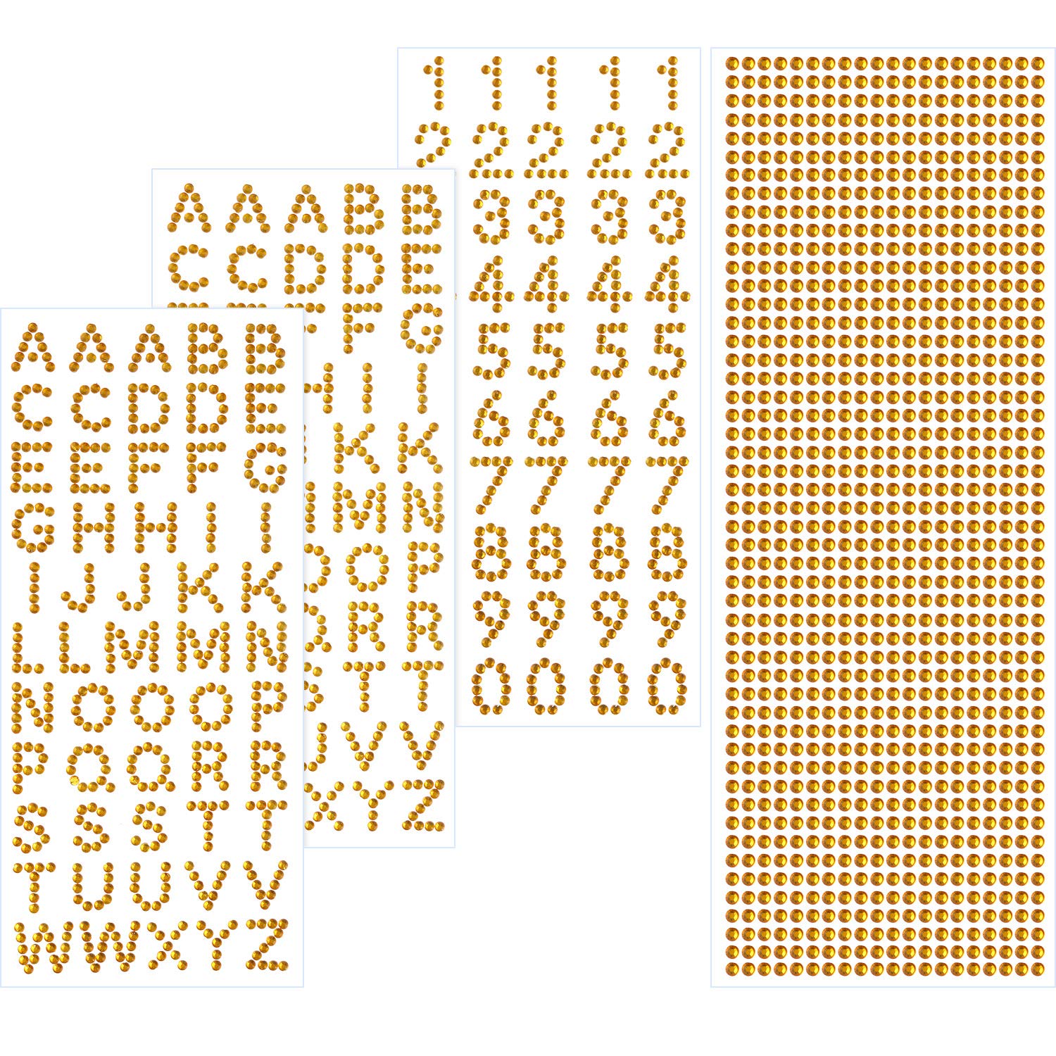 Blulu Graduation Cap Decoration Kit - Glitter Alphabet Letter Stickers & Gemstone Border Stickers for DIY Graduation Caps, Scrapbooking, Party Decor (Gold) - Perfect for High School & College Graduation Celebrations