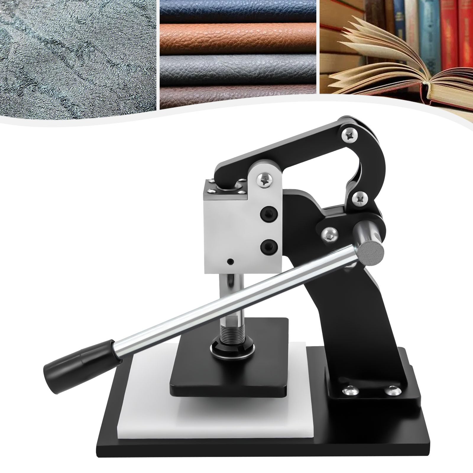 Professional Manual Leather Mold Knife Hot Stamping Press Machine - DIY Leather Stamping Die Cutter for Leather, Fabric, Silicone, Rubber, Book & Paper - Perfect for Leather Crafting, Bookbinding & DIY Projects