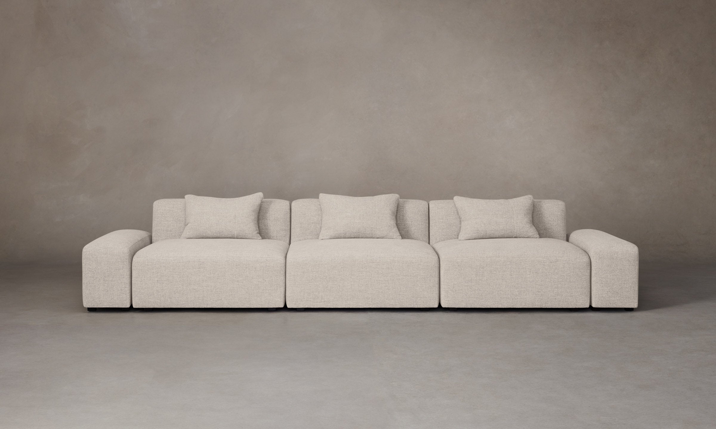 The Breuer Modular Sofa - Heritage Belgian Linen Summit Collection | Modern Sectional Couch for Living Room, Lounge & Office Spaces