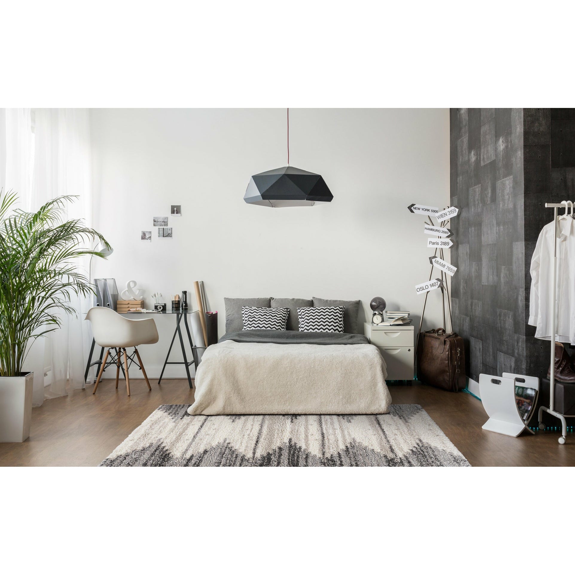 Phoenix Ivory Grey Global Rug - Soft & Durable Area Rug for Living Room, Bedroom, or Office Decor