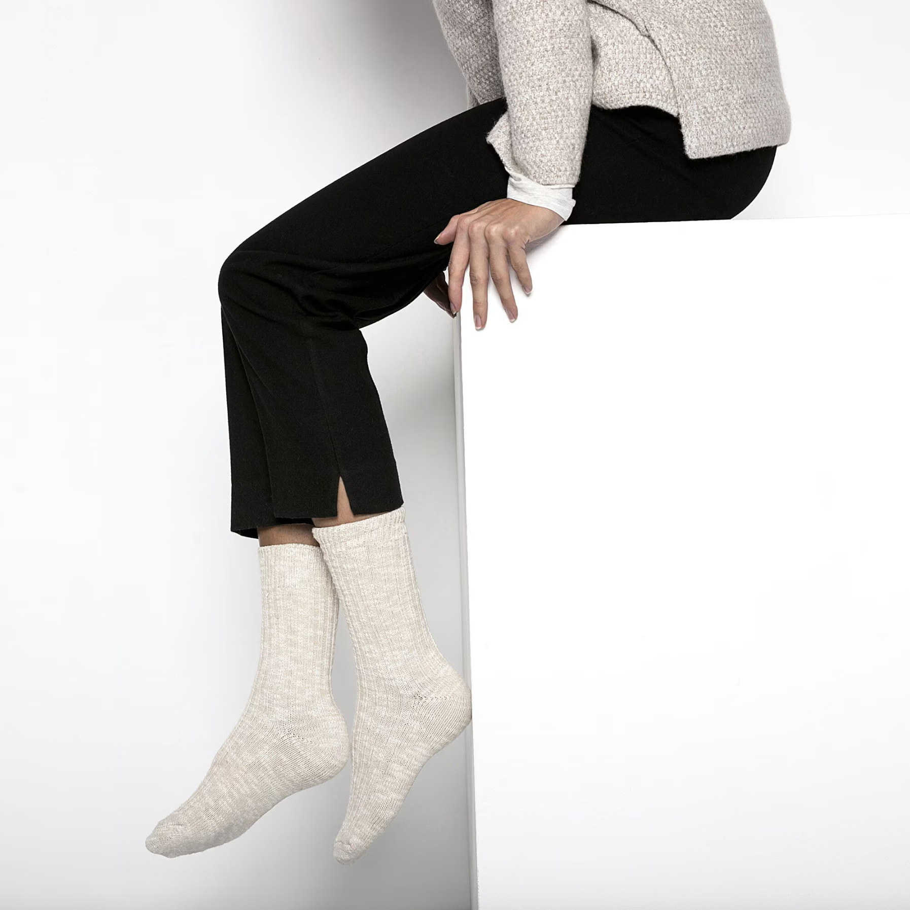Birkenstock Women's Cotton Slub Socks - Comfortable Casual Crew Socks for Everyday Wear, Home & Outdoor Activities
