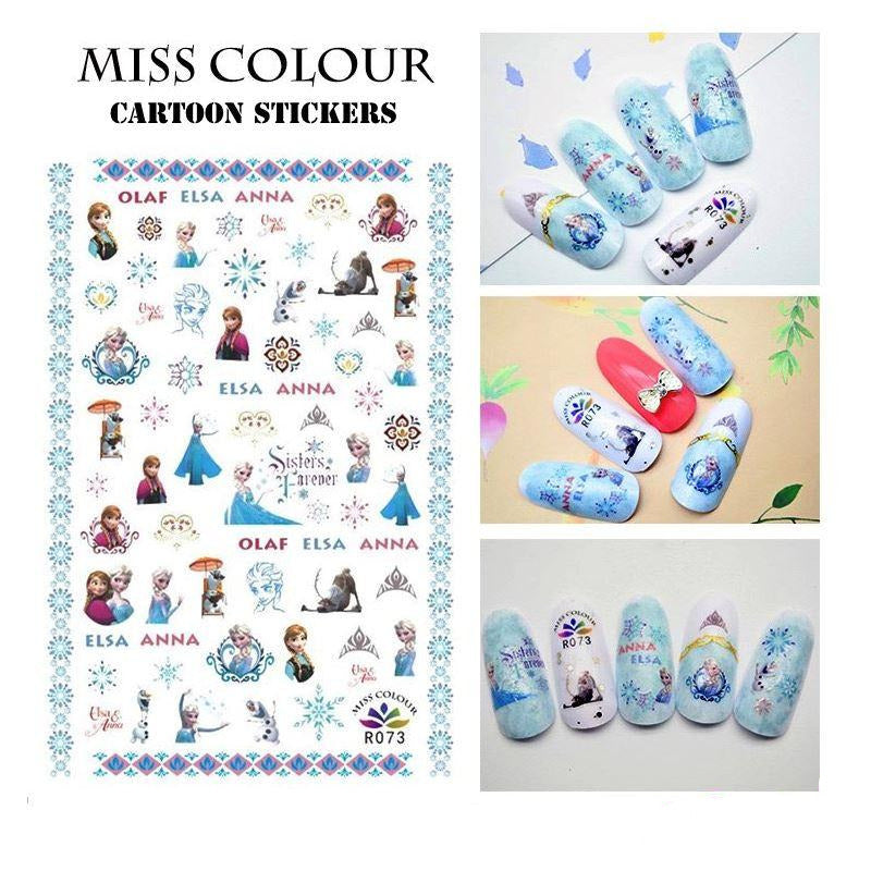 Cartoon Nail Art Stickers - Cute & Fun Self-Adhesive Nail Decals for Women & Girls - Perfect for Parties, Holidays, and Everyday Nail Art Designs