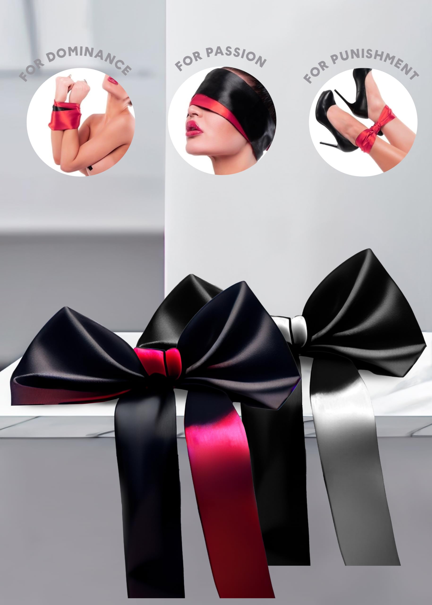 Premium Satin Sleep Mask Set - Adjustable Silk Eye Mask & Blindfold for Women & Men - Soft 59 Inch Sleeping Eye Cover for Travel, Relaxation & Better Sleep
