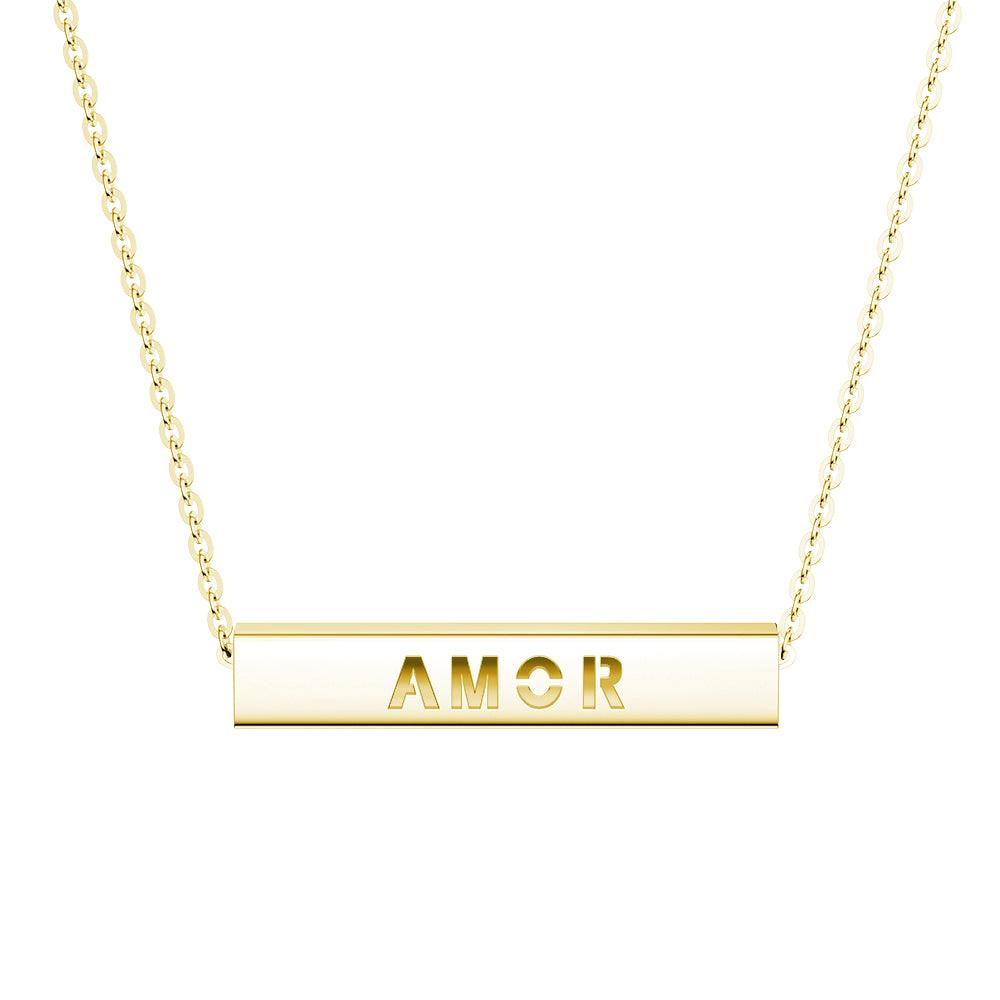 Minimalist Amor Mama Necklace - Elegant Gold or Silver Pendant for Women - Perfect Gift for Mother's Day, Birthday & Anniversary - Ideal for Everyday Wear & Special Occasions