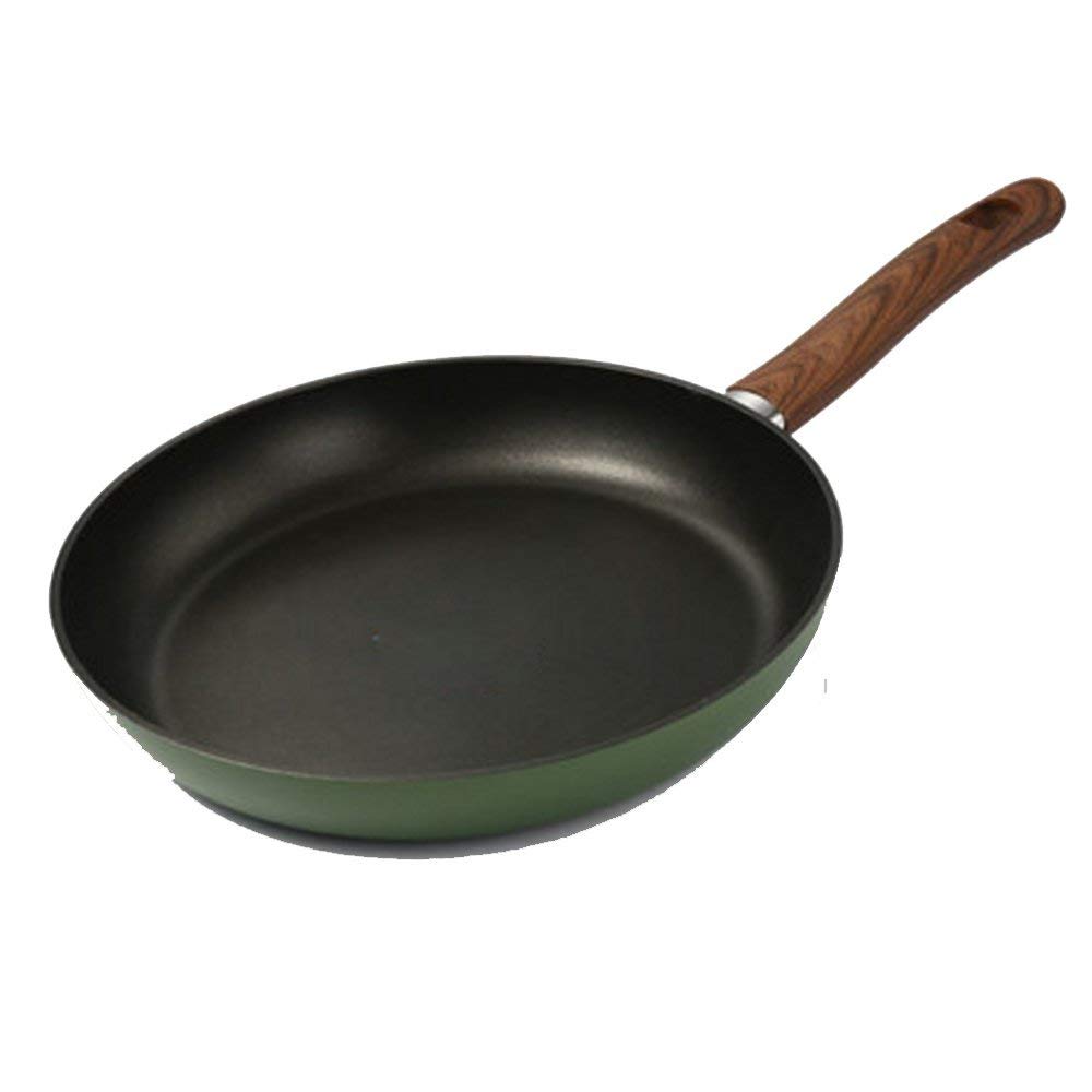 Premium GDSKL Non-Stick Wok Pan - 12 Inch Carbon Steel Frying Pan for Induction, Gas & Electric Stoves - Perfect for Stir Fry, Steak, Omelette & Asian Cooking - Durable Dark Green Kitchen Cookware for Home Chefs
