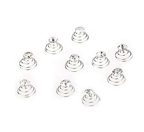 Elegant Crystal Rhinestone Spiral Twist Hairpins - 12PCS Wedding Hair Clips for Women & Girls | Bridal, Prom, Party & Special Event Hair Accessories | Perfect for Brides, Formal Occasions & Evening Events