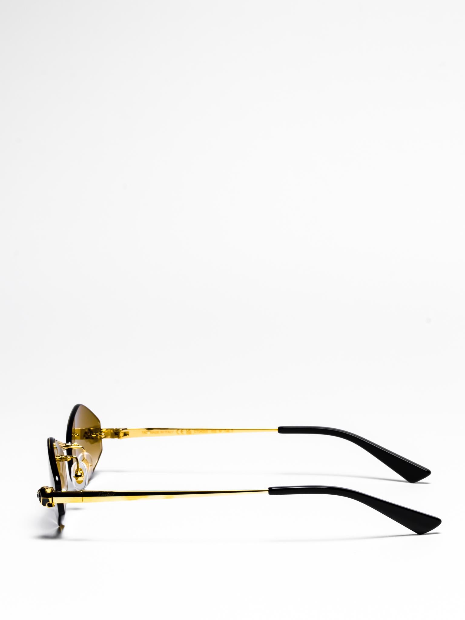 Cartier CT0433S 002 Panthère de Cartier Sunglasses - Luxury Designer Shades for Women, UV Protection & Fashion Statement - Perfect for Beach, Travel & Outdoor Activities