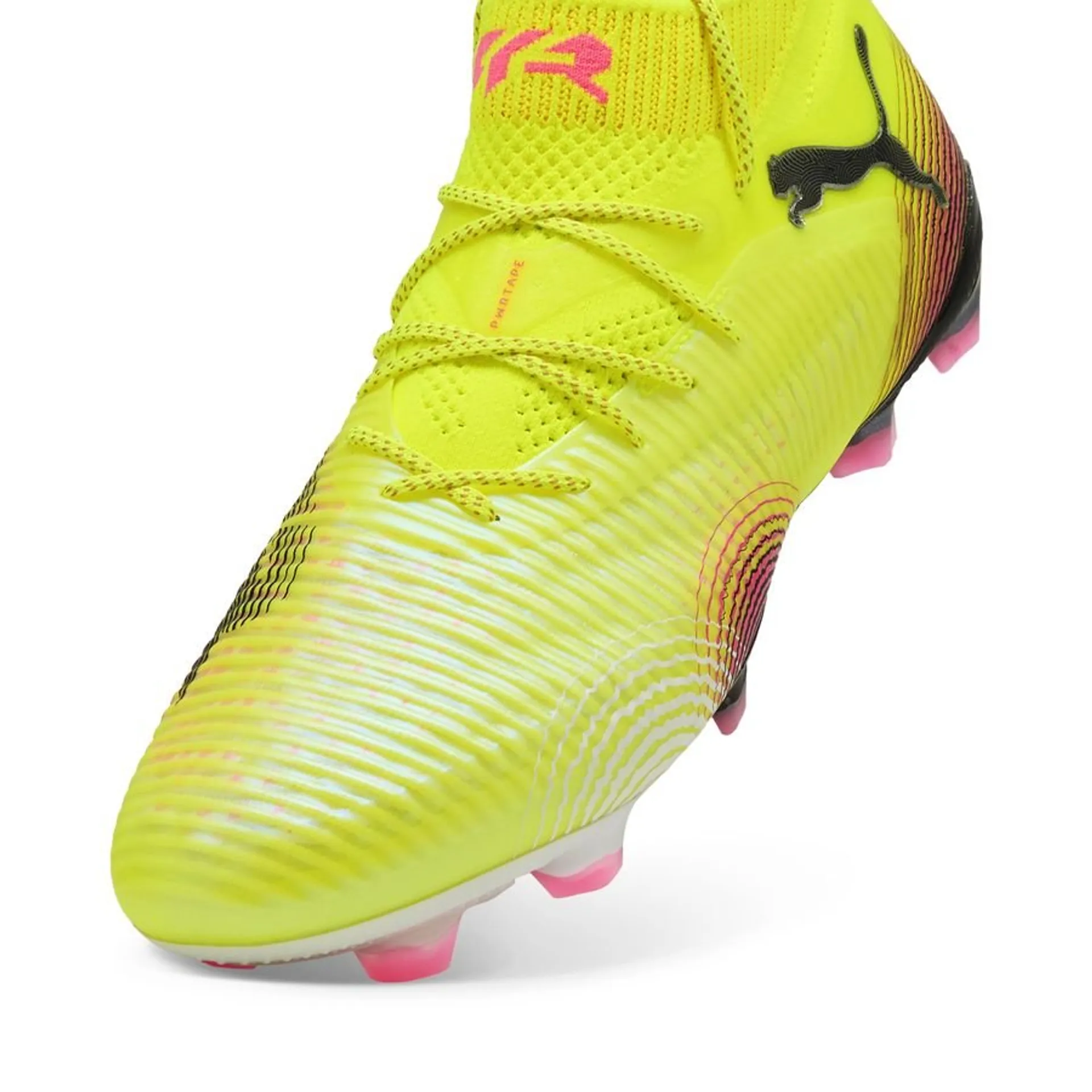 Puma Future 8 Ultimate FG Football Boots for Men - Yellow Alert/Black/Sun Struck - Lightweight Soccer Cleats with Grip Control - Perfect for Turf Matches & Training Sessions