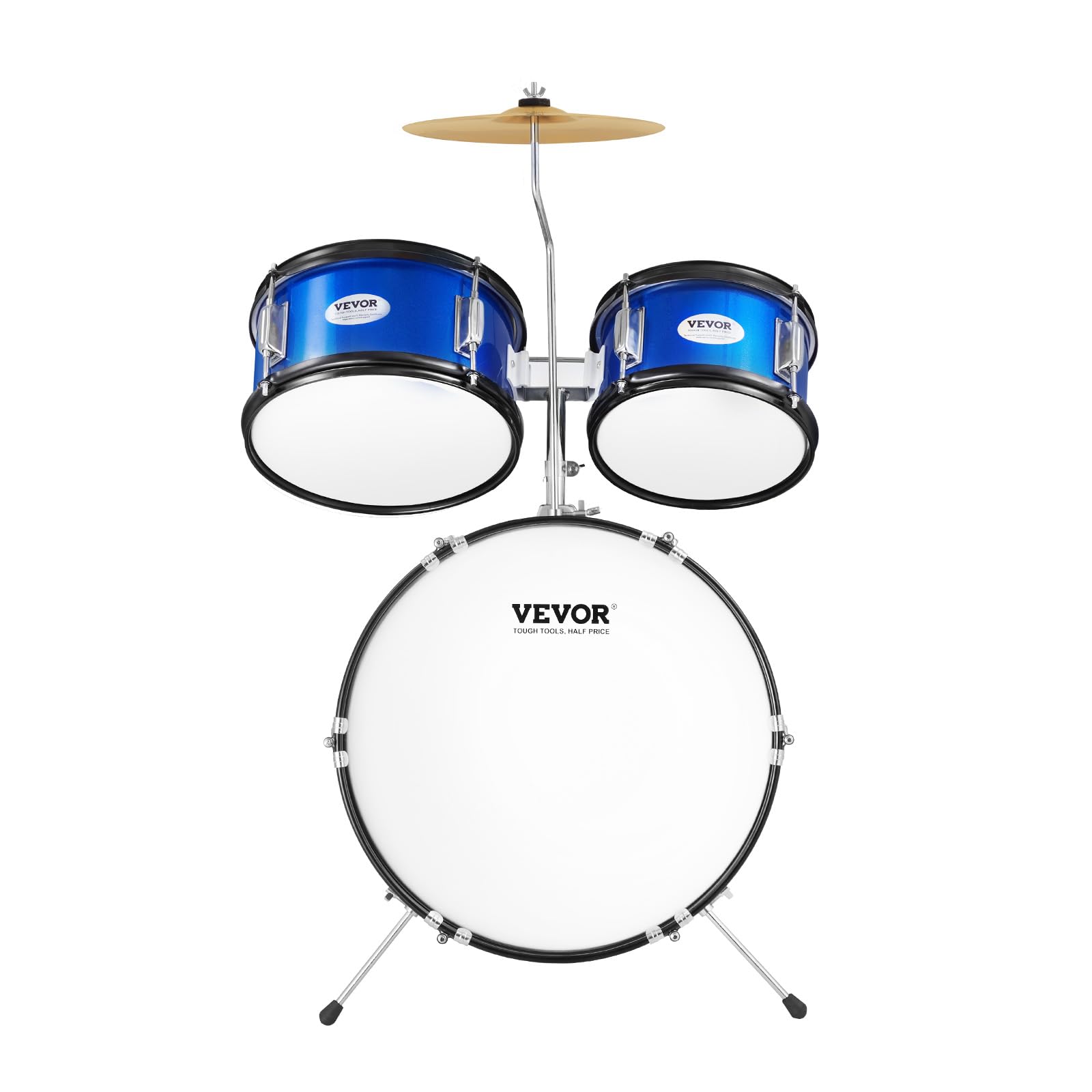 VEVOR 5-Piece Kids Drum Set with Adjustable Throne, Sticks, Cymbal & Pedal - 16