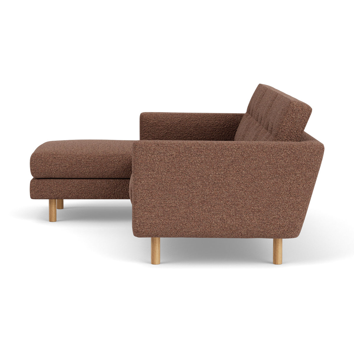 Conrad Boucle Left Chaise Sofa - Modern Upholstered Sectional Couch for Living Room, Lounge & Home Decor