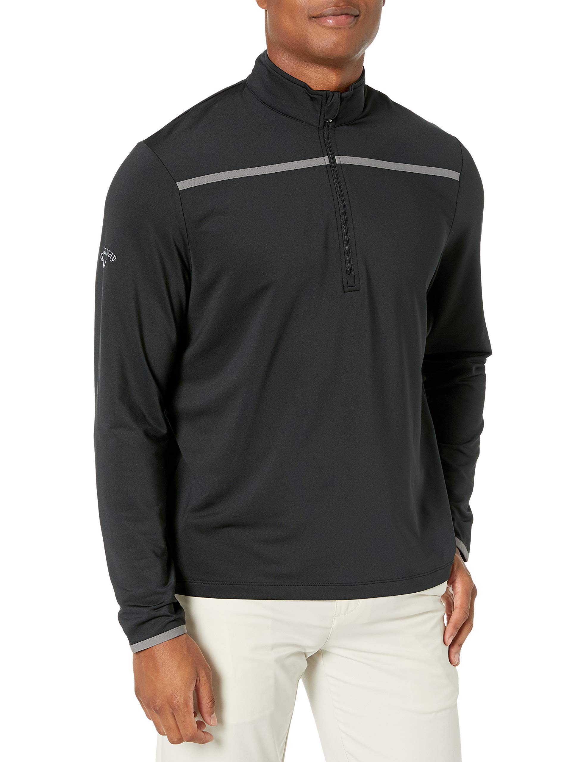 Callaway Men's Weather Series ¼ Zip Mock Neck Pullover - Extended Sizes Performance Golf Shirt for Cold Weather - Perfect for Golfing, Outdoor Sports & Casual Wear