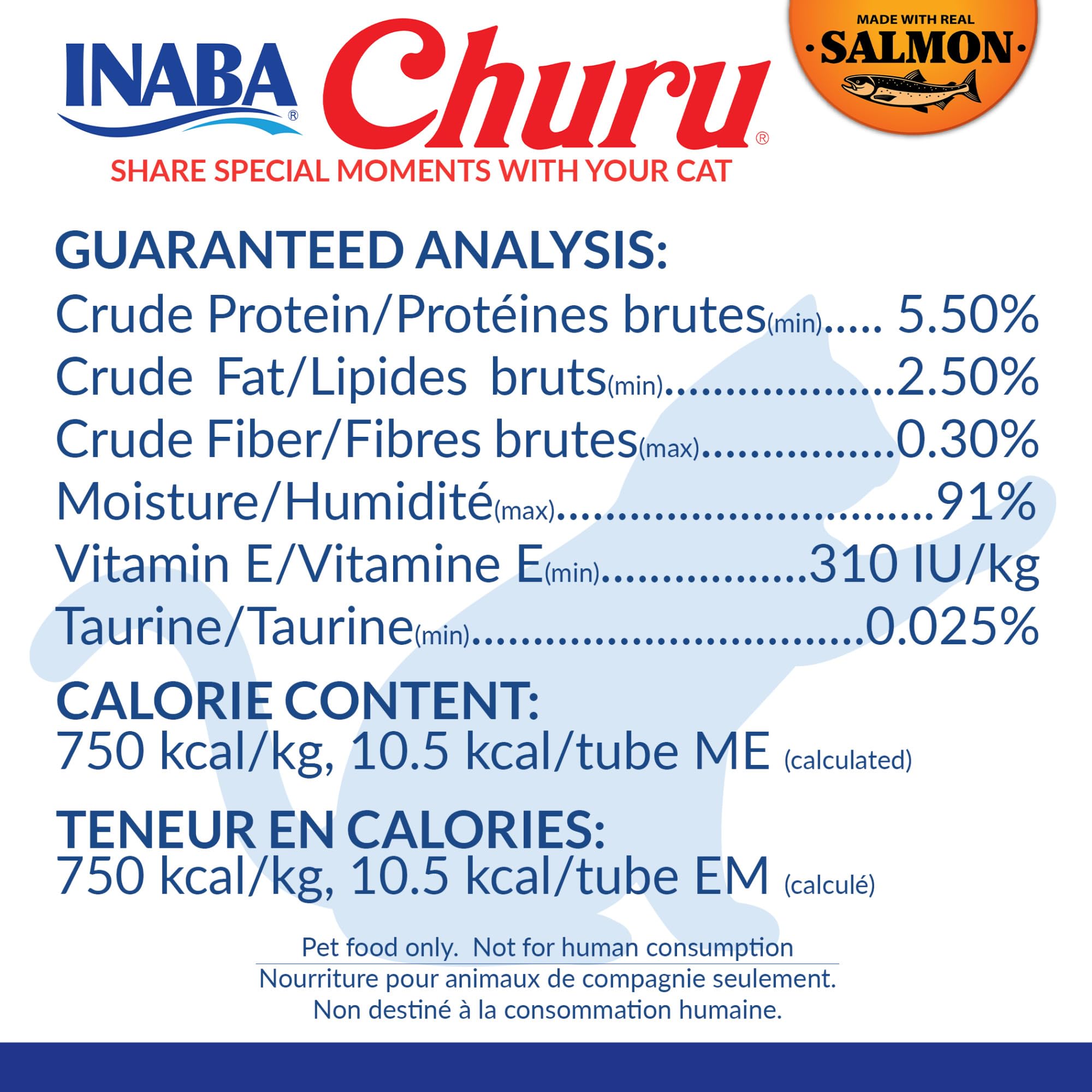 INABA Salmon Churu Cat Treats - Lickable & Squeezable Creamy Purée with Green Tea Extract & Taurine, 0.5oz Tubes (24 Pack, Salmon Tuna Recipe) - Perfect for Training, Bonding & Rewarding Your Cat