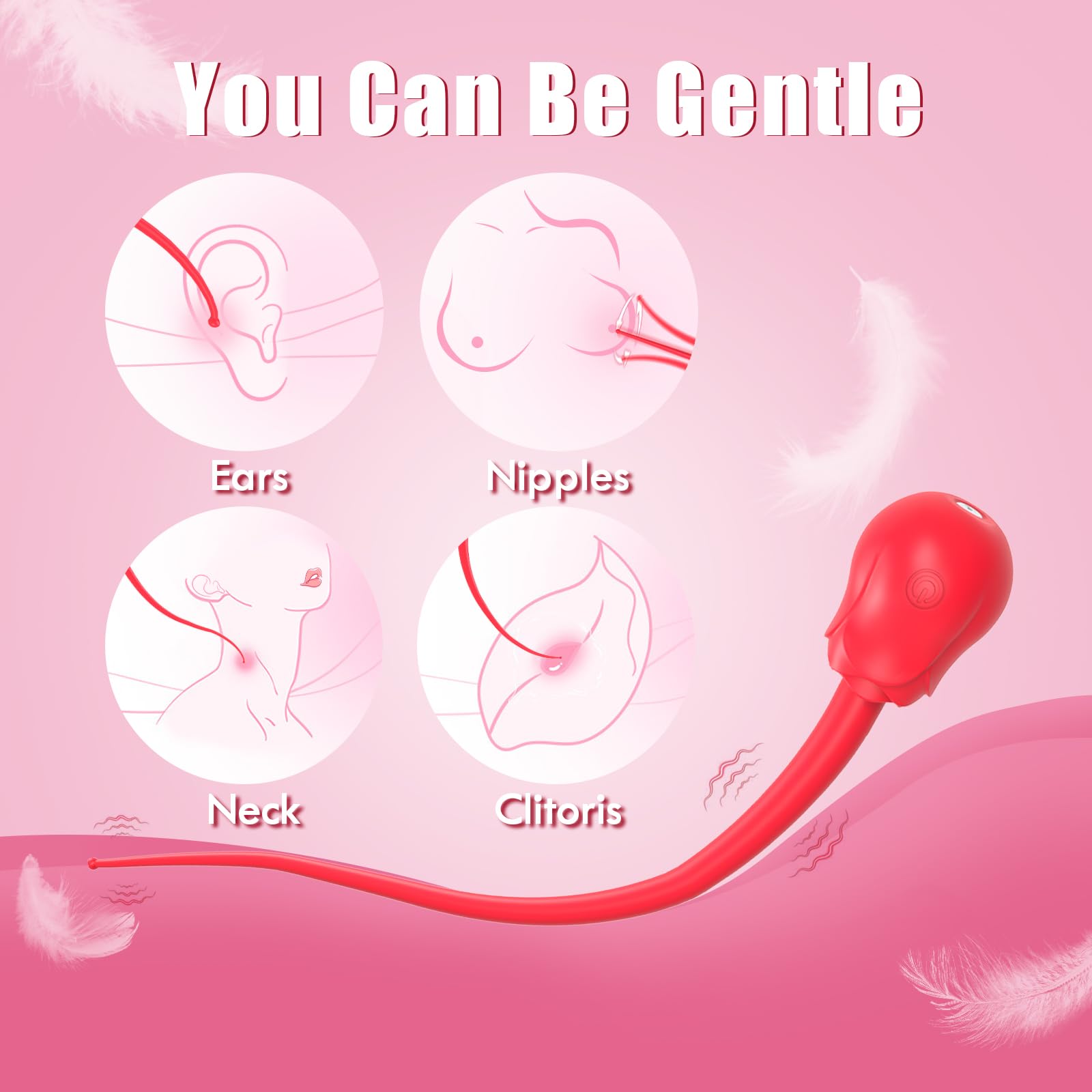 Premium Mini Rose Vibrator for Women - 7 Powerful Vibration Modes, Clitoral Stimulator & G-Spot Massager - Adult Sex Toy for Solo Play & Couples (Red) | Perfect for Romantic Nights & Spicing Up Your Relationship