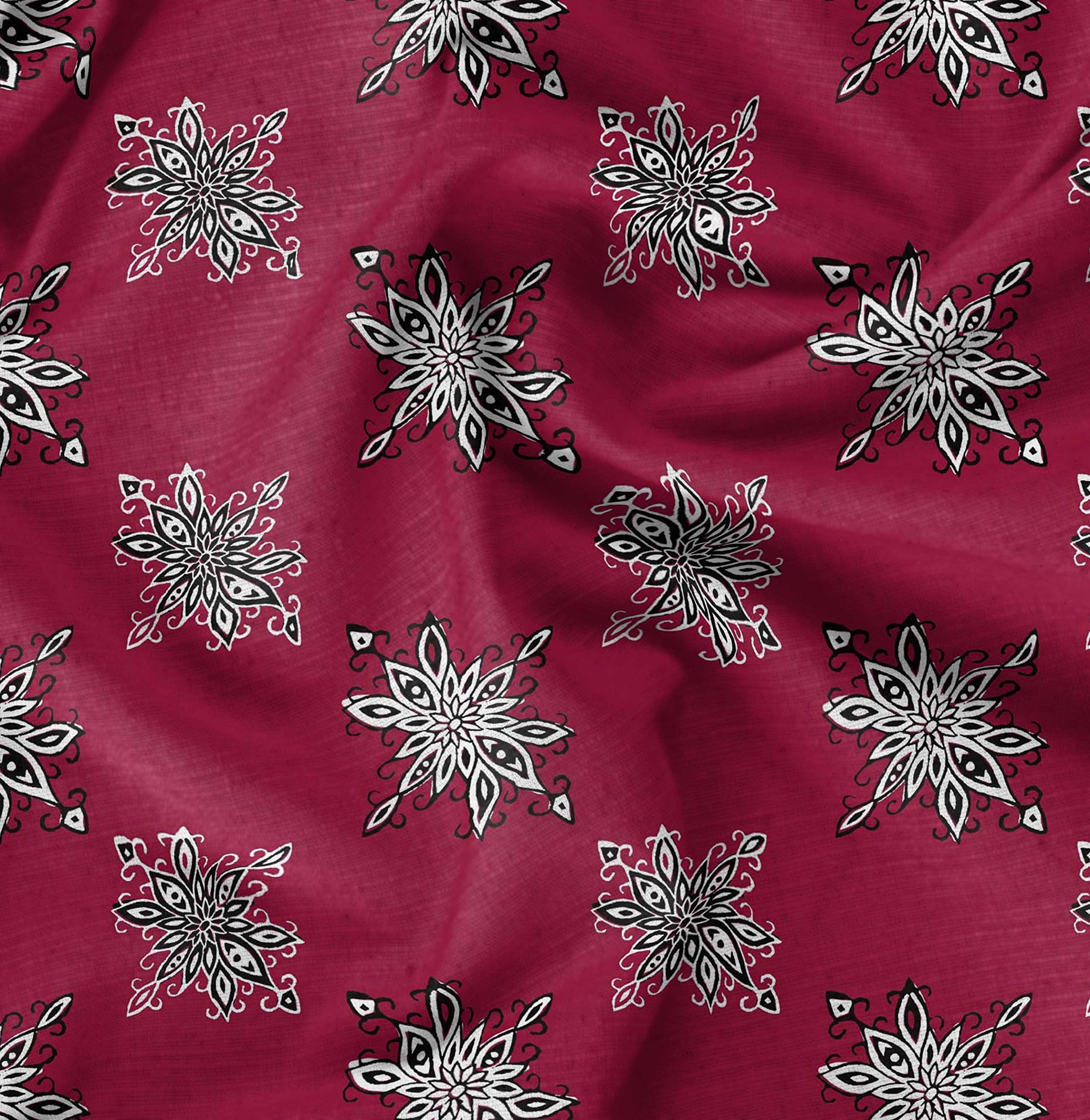 Soimoi Moss Georgette Brown Fabric by the Yard - 42 Inch Wide Floral Printed Fabric for Dresses, Blouses, Curtains & Home Decor - Lightweight Textile for DIY Fashion & Bohemian Decor