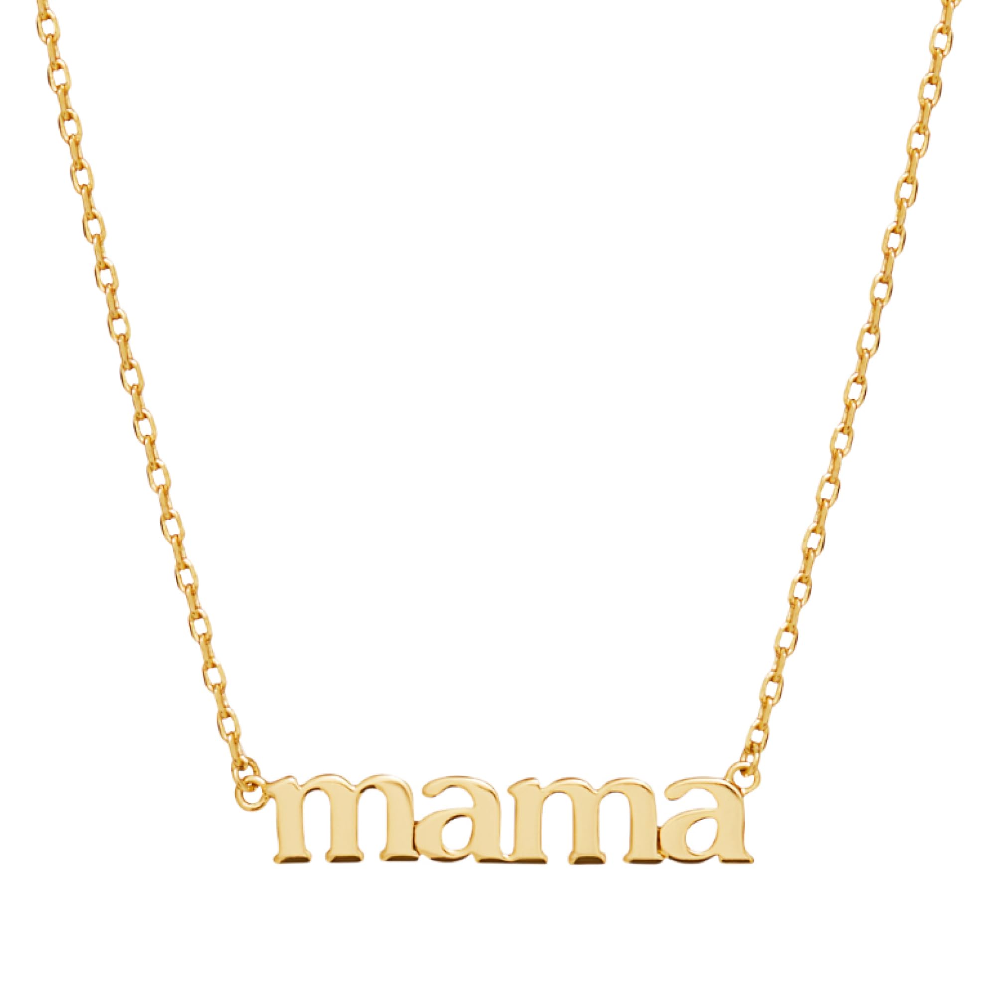 Ana Luisa 14K Gold Plated Mama Nameplate Necklace for Women - Hypoallergenic, Tarnish-Free Personalized Jewelry Gift for Mom - Mother's Day, Birthday & Everyday Wear - Perfect for Work, Date Night or Special Occasions